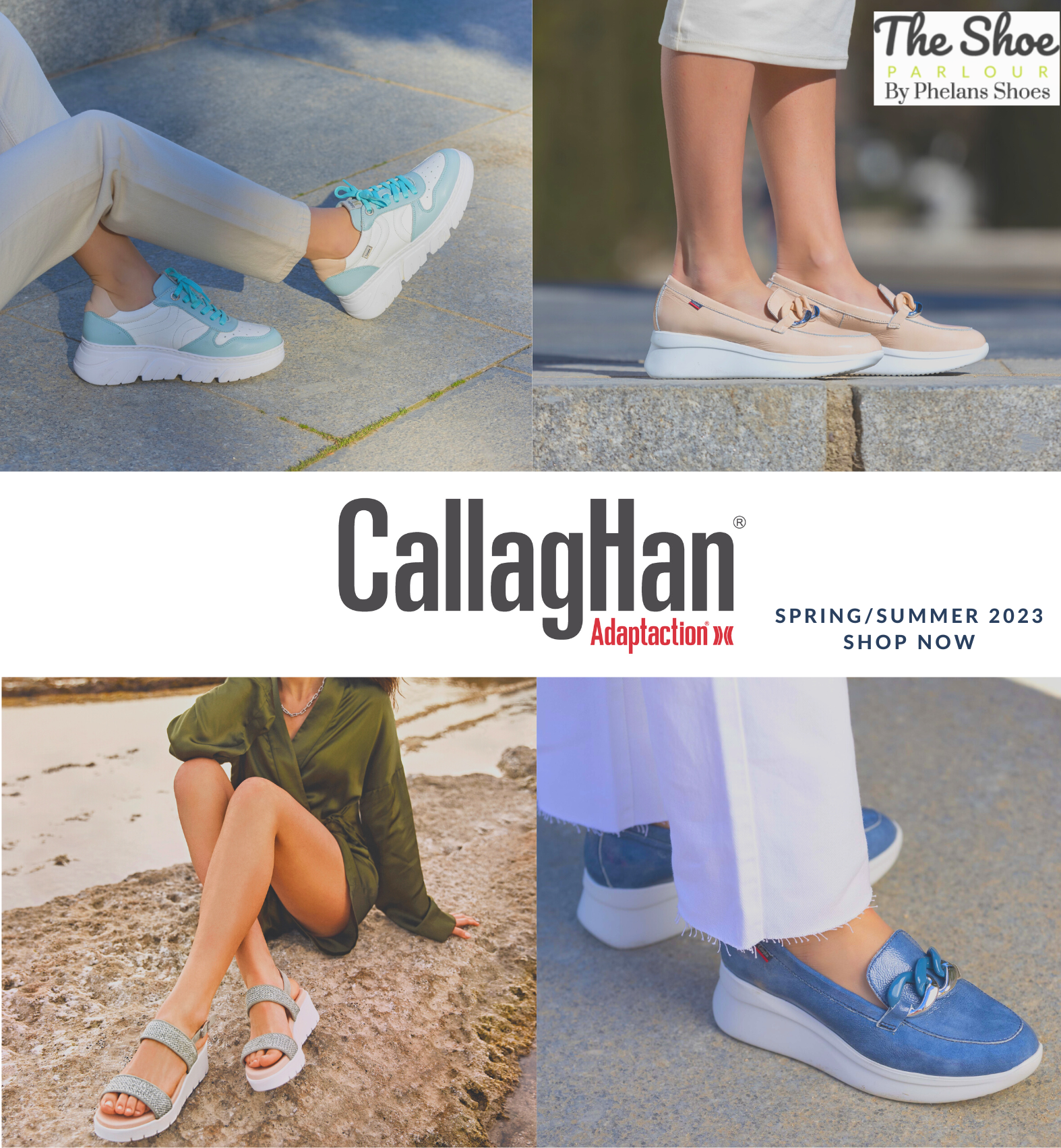 New spring summer footwear Callaghan collection for women.