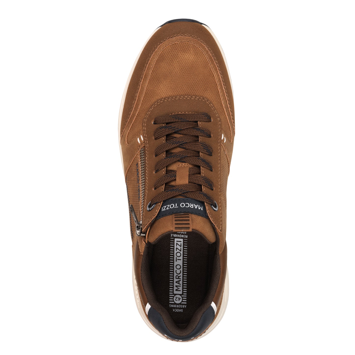 Marco Tozzi 2-13613-44 305 Tan Sneakers with Zip