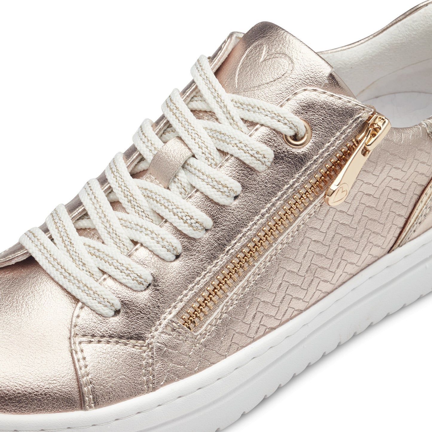 Marco Tozzi 2-23718-42 957 Platinum Gold Trainers with Zip