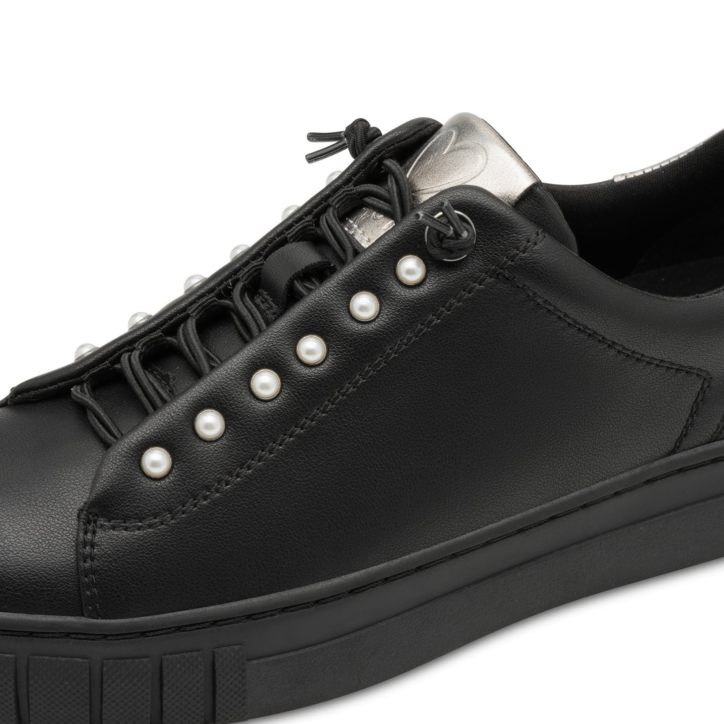 Marco Tozzi 2-23736-45 098 Black Silver Combi Slip On Trainers