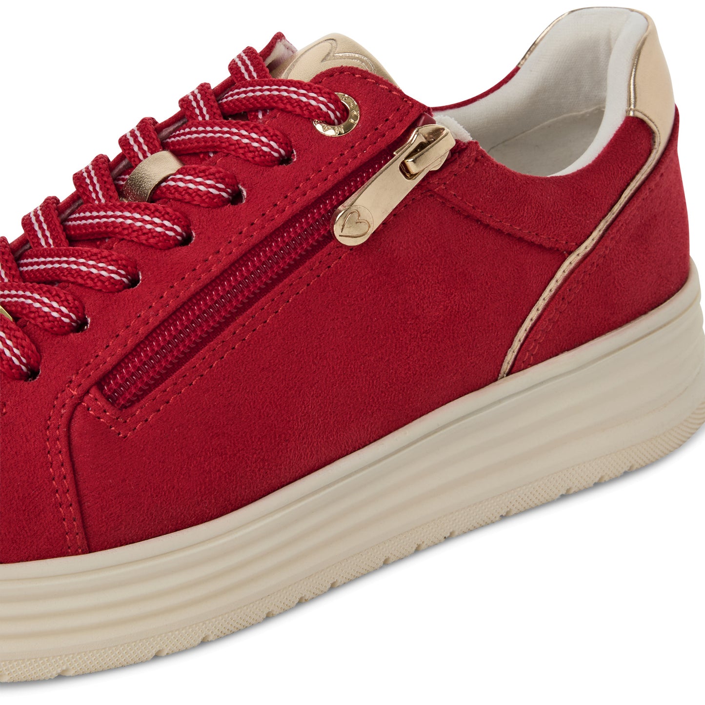 Marco Tozzi 2-23752-43 506 Cherry Red Combi Trainers with Zip