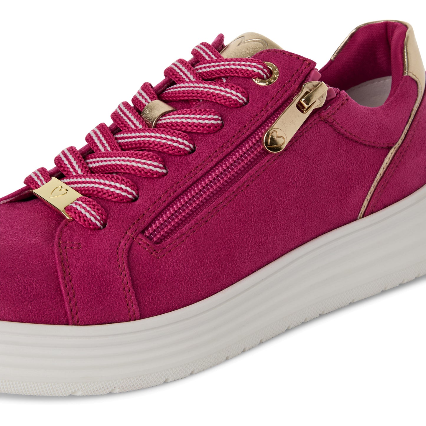 Marco Tozzi 2-23752-43 514 Pink & Gold Combi Trainers with Zip