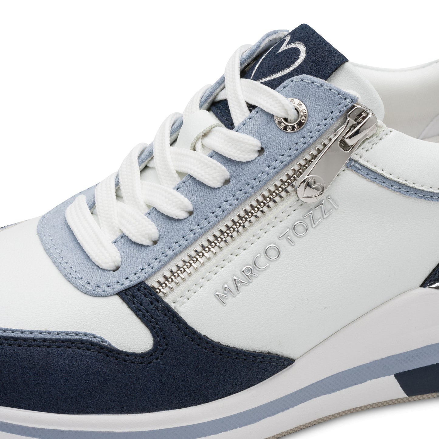 Marco Tozzi 2-23764-46 135 White & Navy Combi Sneakers