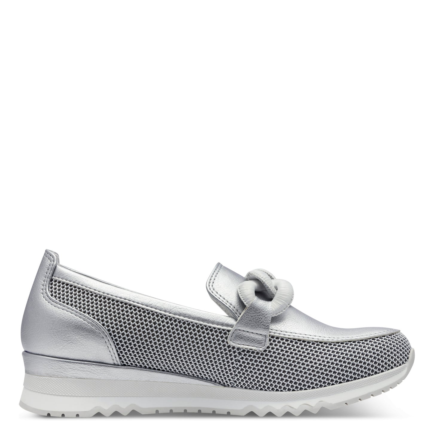 Marco Tozzi 2-24720-44 948 Silver Combi Slip On Moccasins