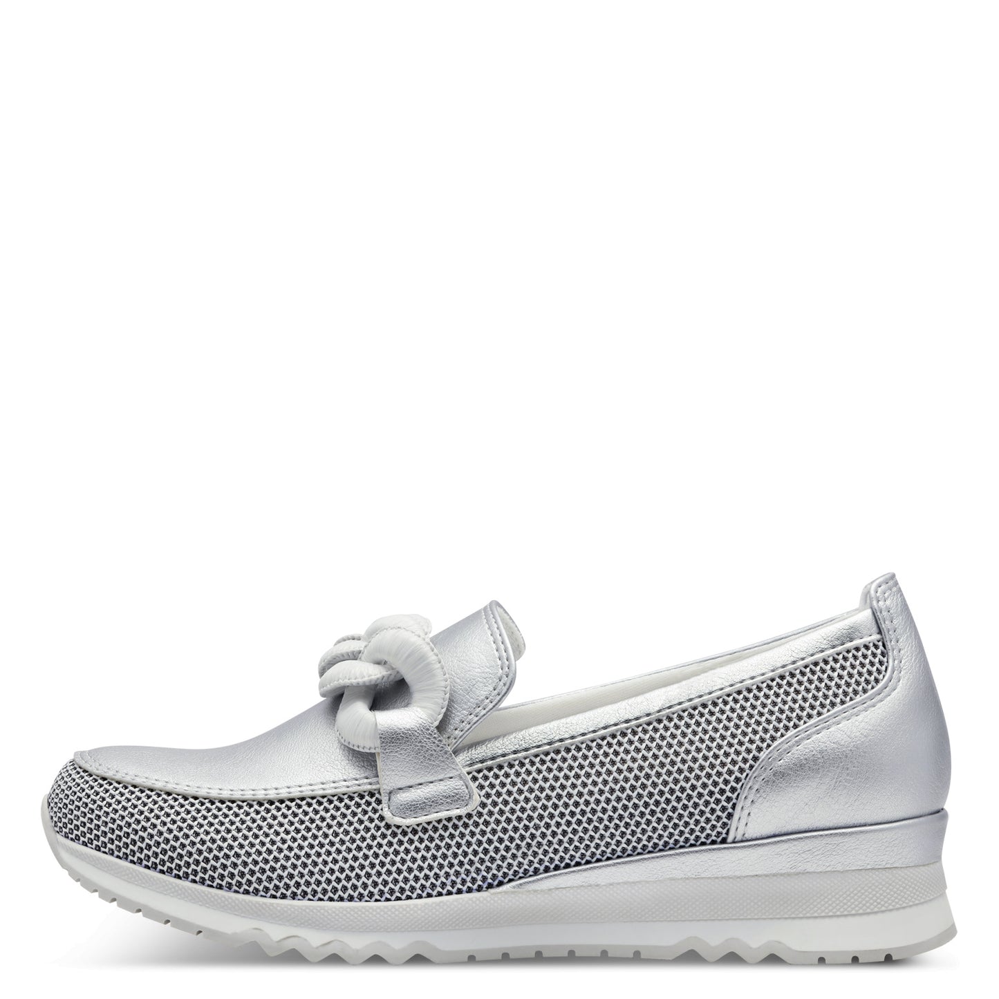 Marco Tozzi 2-24720-44 948 Silver Combi Slip On Moccasins