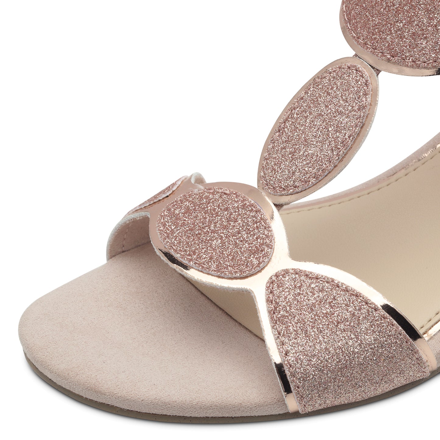 Marco Tozzi 2-28231-44 942 Rose Gold Combi Slingback Block Heel Sandals