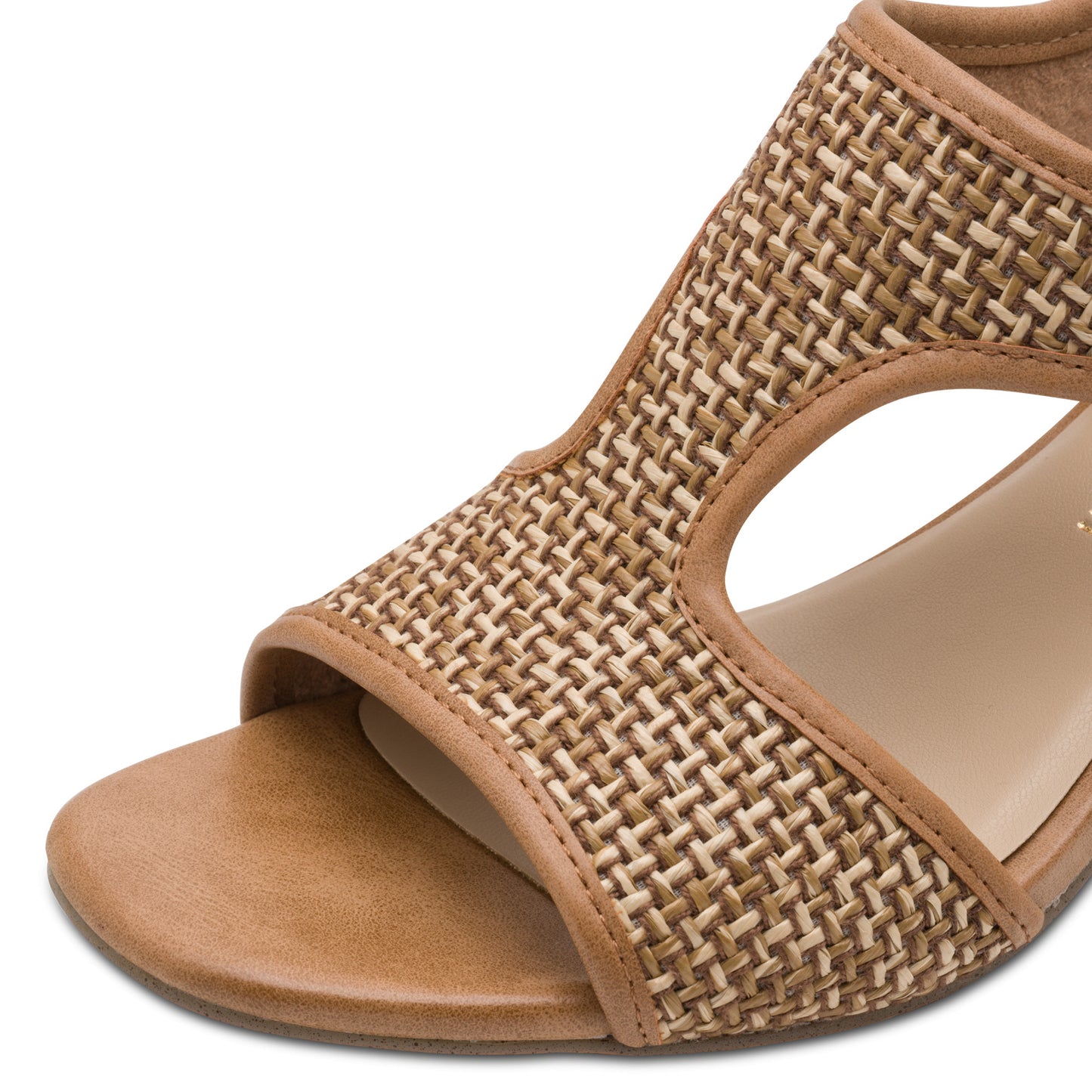 Marco Tozzi 2-28381-46 392 Cognac Tan Block Heel Sandals