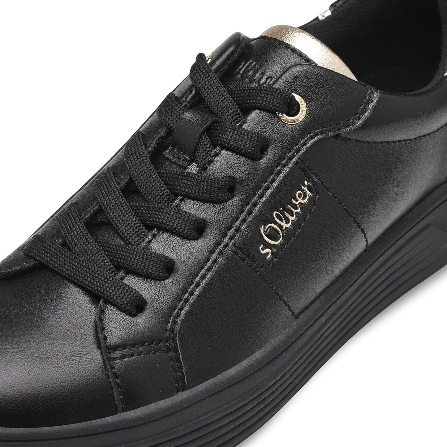 s.Oliver 5-23603-42-001 Black & Gold Trainers