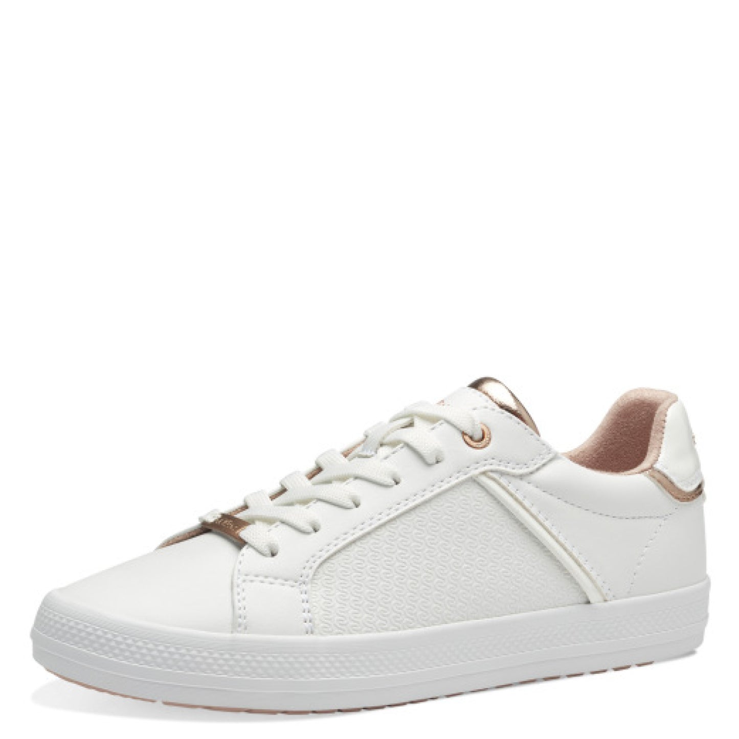 s.Oliver 5-23642-42-100 White & Gold Combi Trainers