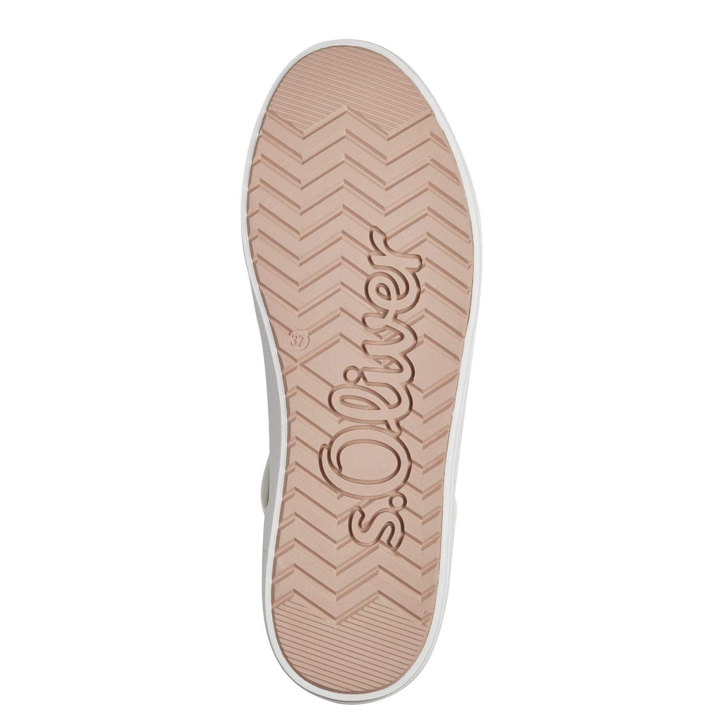s.Oliver 5-23642-42-100 White & Gold Combi Trainers
