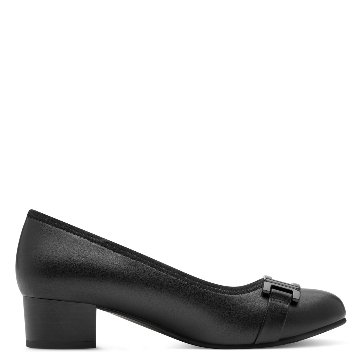 Jana Shoes 8-22368-45 001 Black H Fit Slip On Block Heels