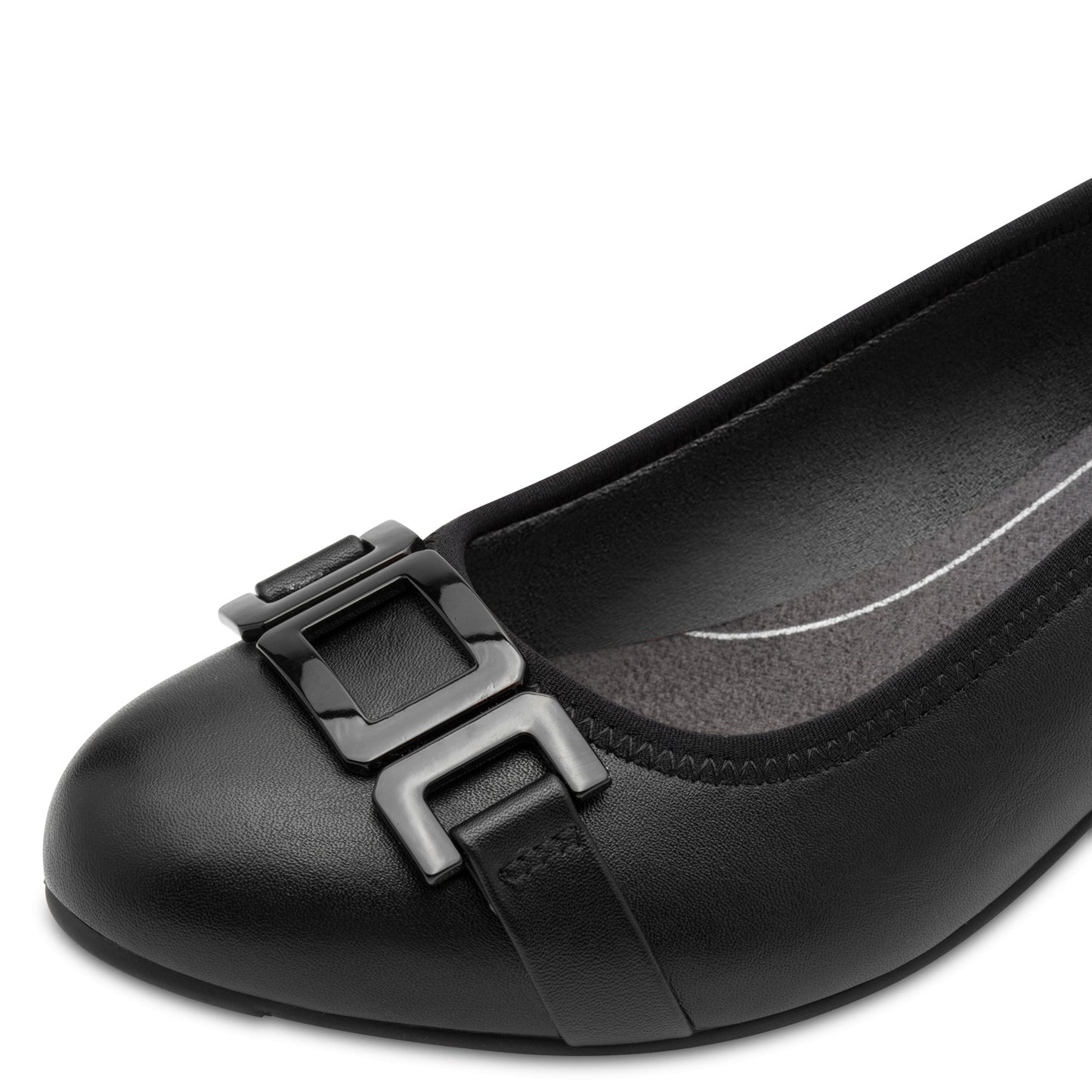 Jana Shoes 8-22368-45 001 Black H Fit Slip On Block Heels