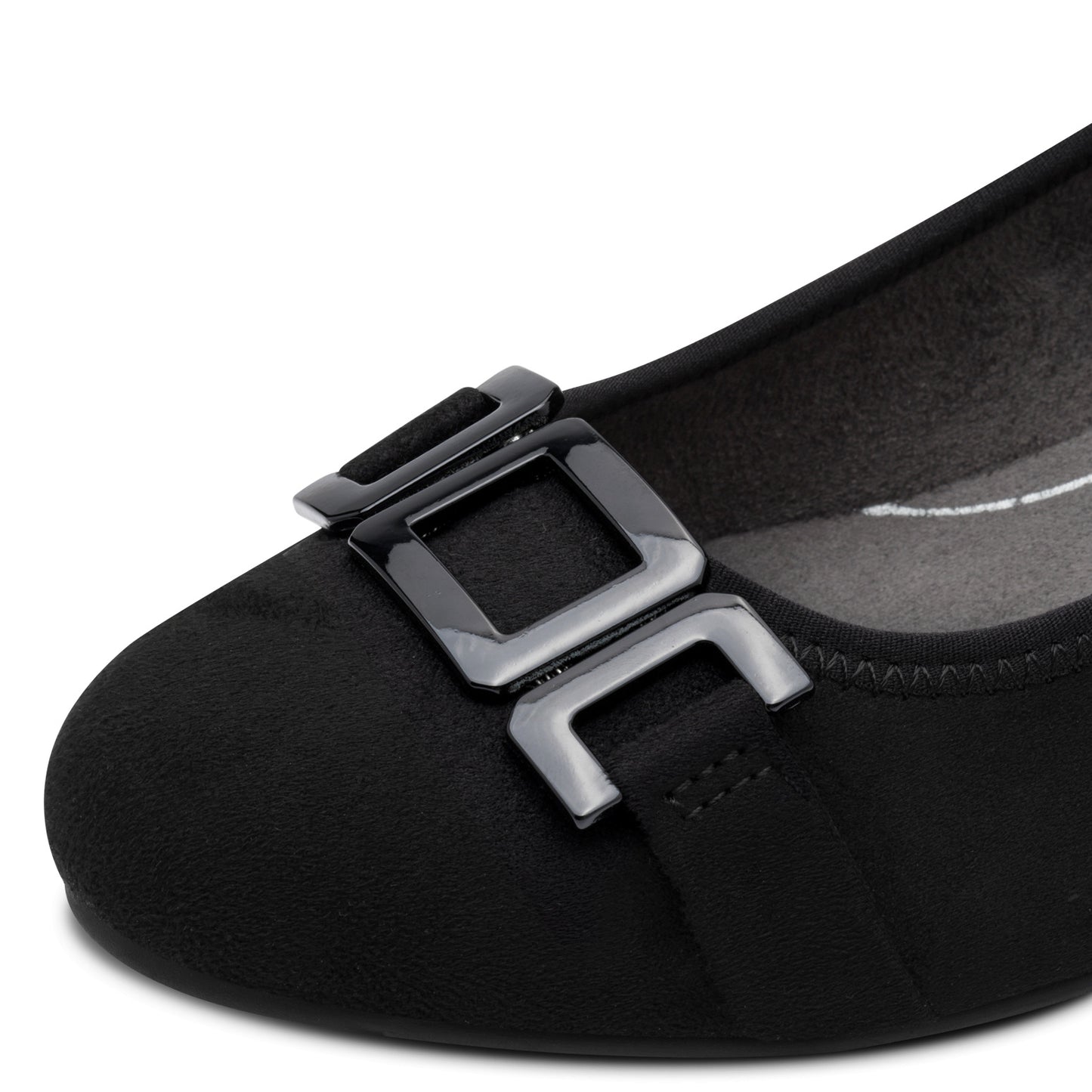 Jana Shoes 8-22369-45 001 Black H Fit Slip On Block Heels - Vegan