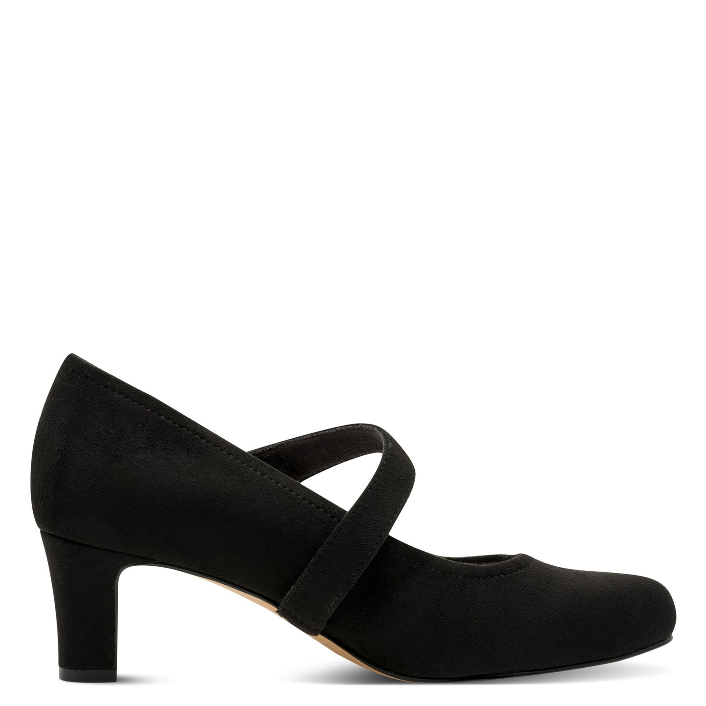 Jana Shoes 8-22473-41 001 Black H Fit Velcro Heels - Vegan