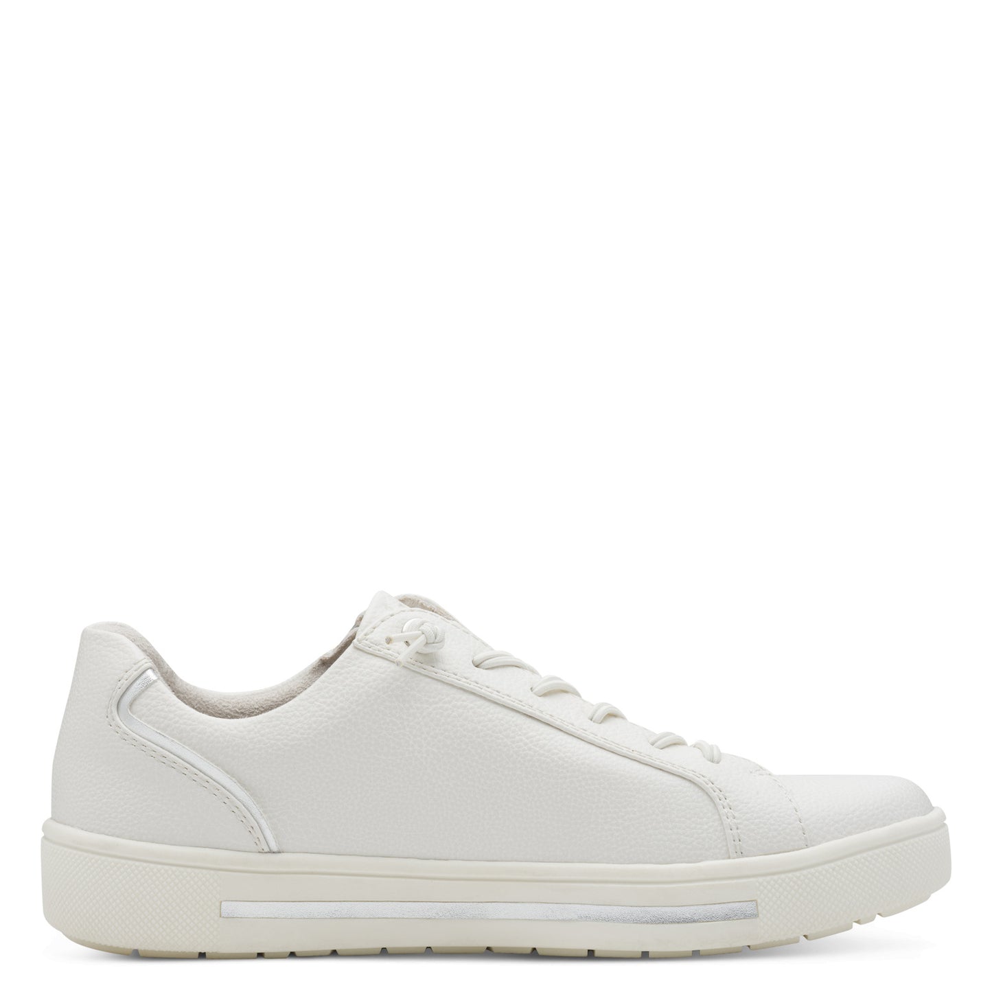 Jana Shoes 8-23660-42 191 White/Silver H Fit Vegan Trainers with Zip
