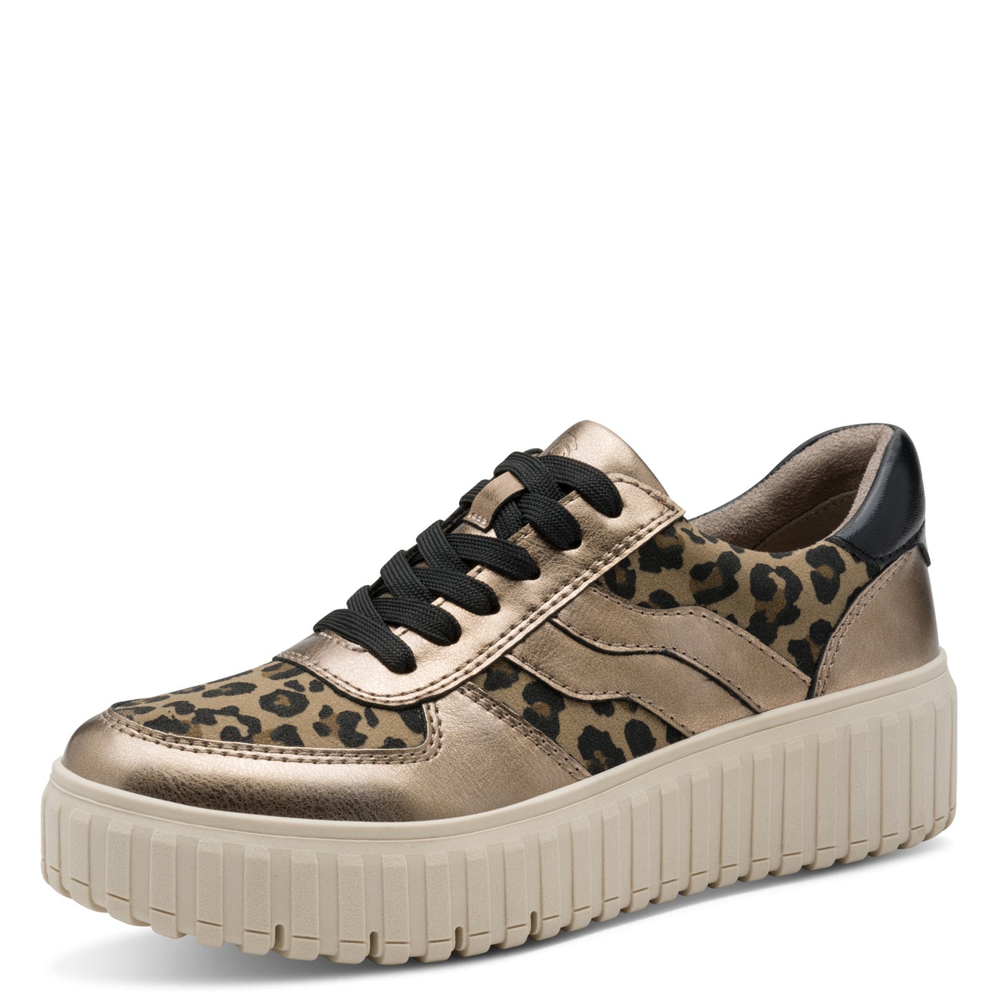 Jana Shoes 8-23666-45 905 H Fit Gold Leopard Combi Sneakers