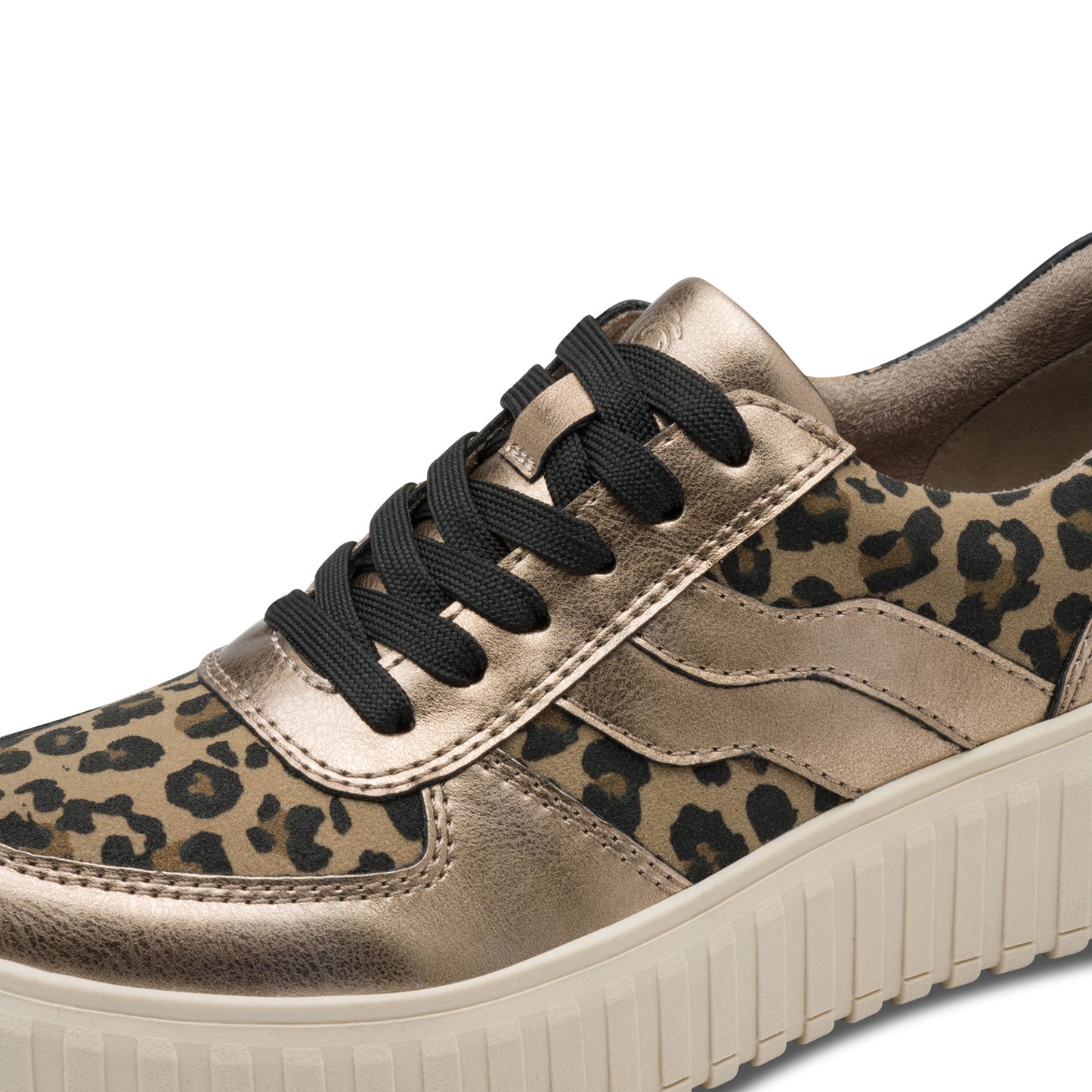 Jana Shoes 8-23666-45 905 H Fit Gold Leopard Combi Sneakers