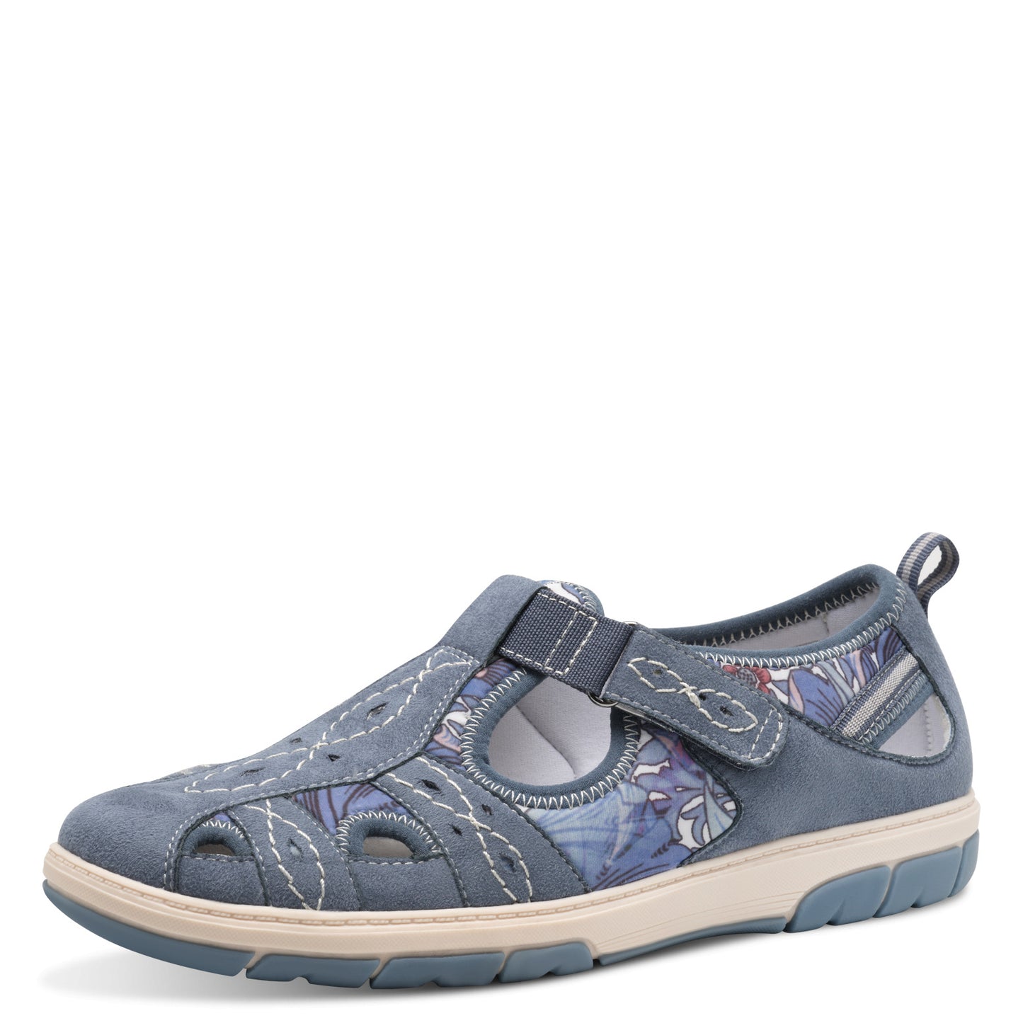 Jana Shoes 8-23671-44-802 Blue Denim Multi Velcro Shoes
