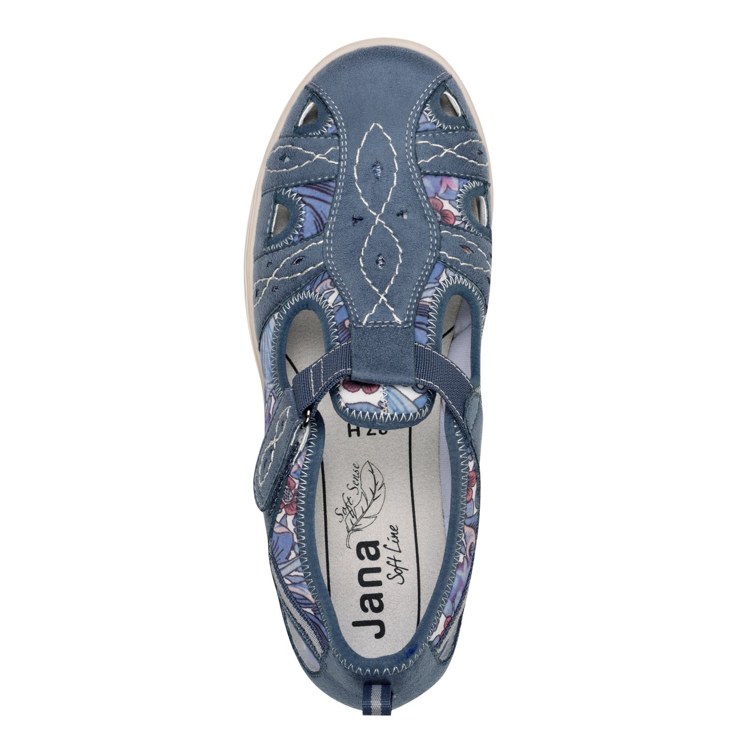 Jana Shoes 8-23671-44-802 Blue Denim Multi Velcro Shoes