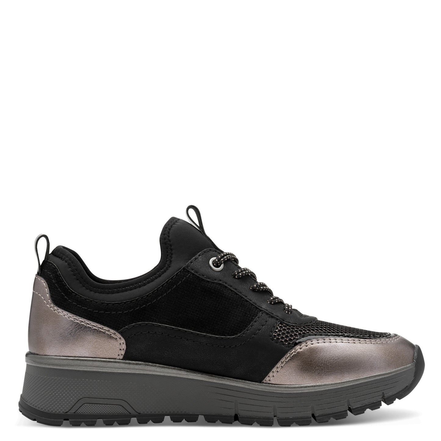 Jana Shoes 8-23760-45 001 H Fit Black Combi Slip On Sneakers