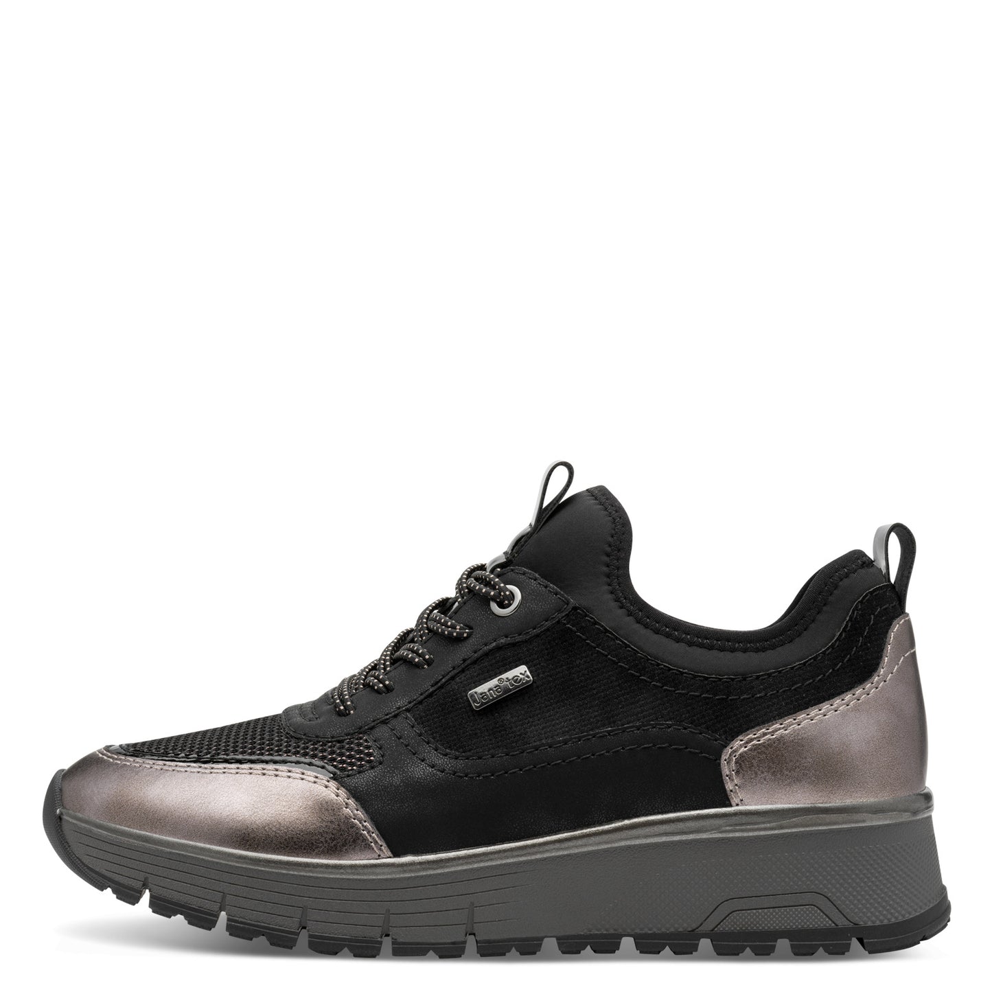 Jana Shoes 8-23760-45 001 H Fit Black Combi Slip On Sneakers