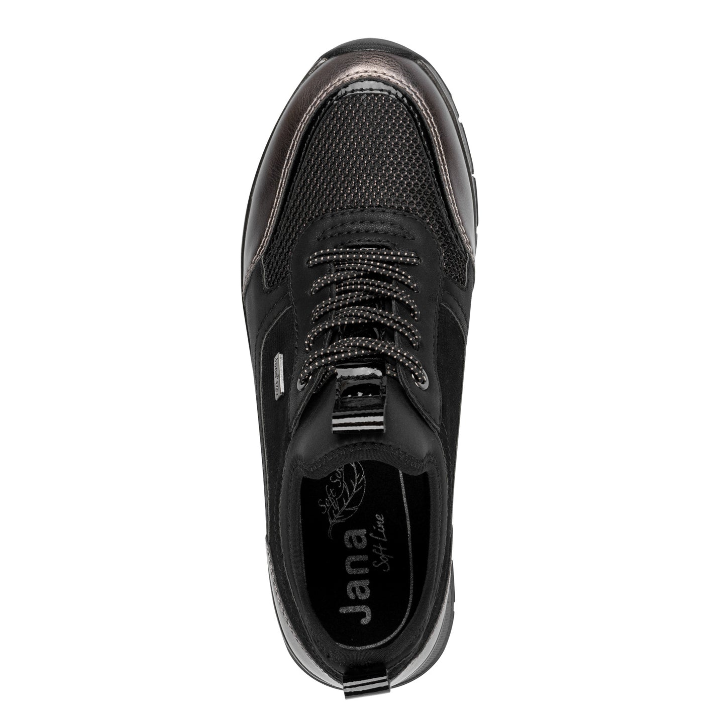 Jana Shoes 8-23760-45 001 H Fit Black Combi Slip On Sneakers