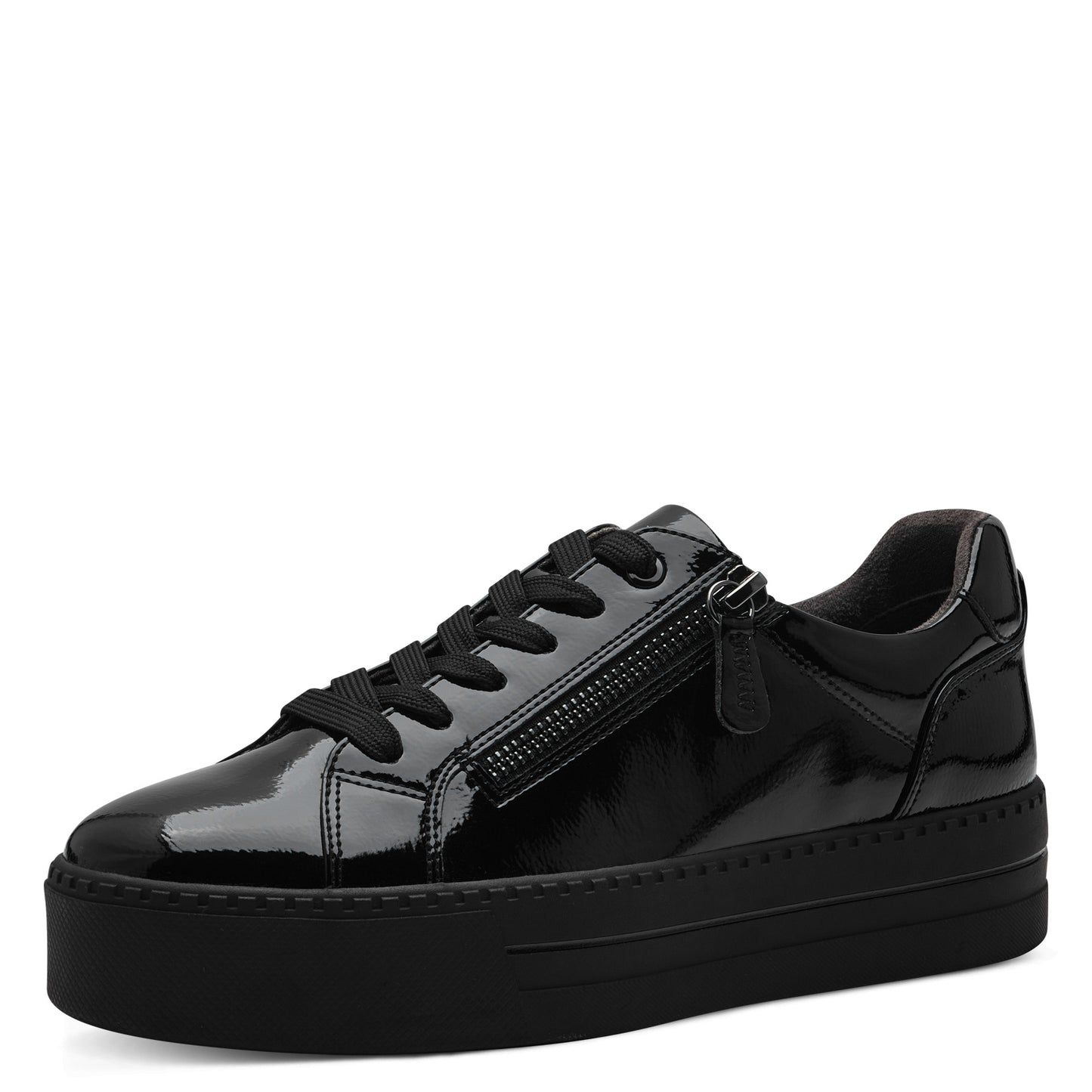 Jana Shoes 8-23767-43-018 Black Patent Trainers