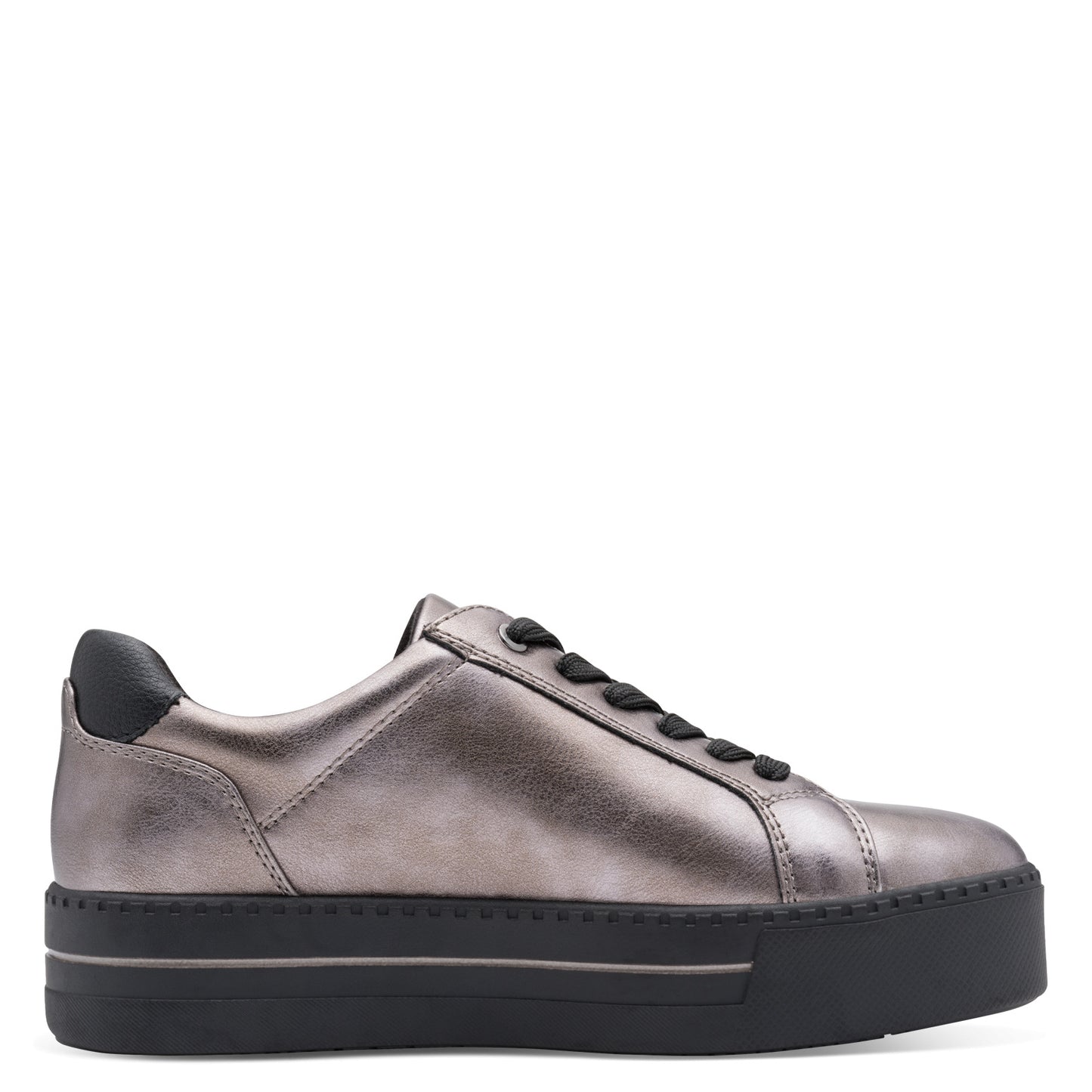 Jana Shoes 8-23767-43 906 H Fit Pewter & Black Combi Trainers - Vegan