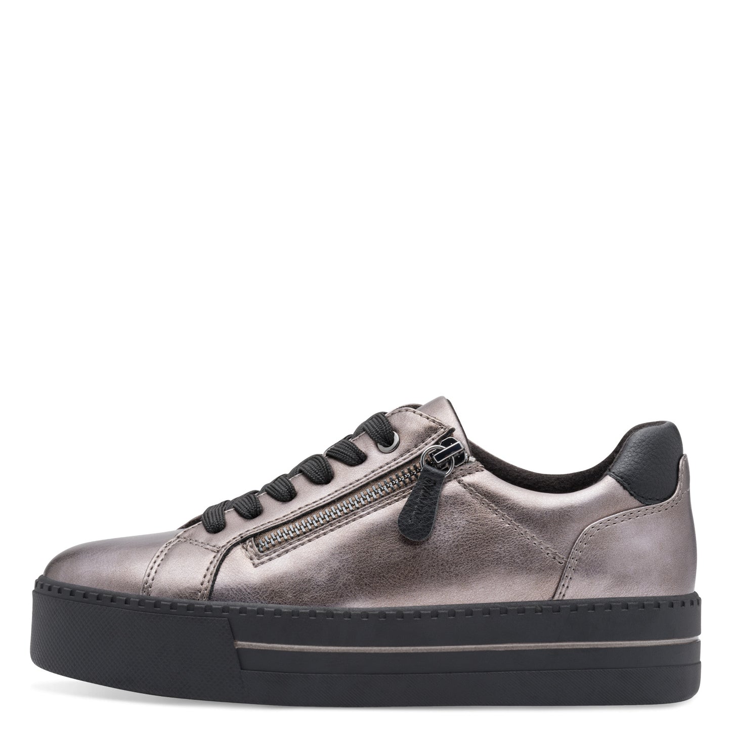 Jana Shoes 8-23767-43 906 H Fit Pewter & Black Combi Trainers - Vegan