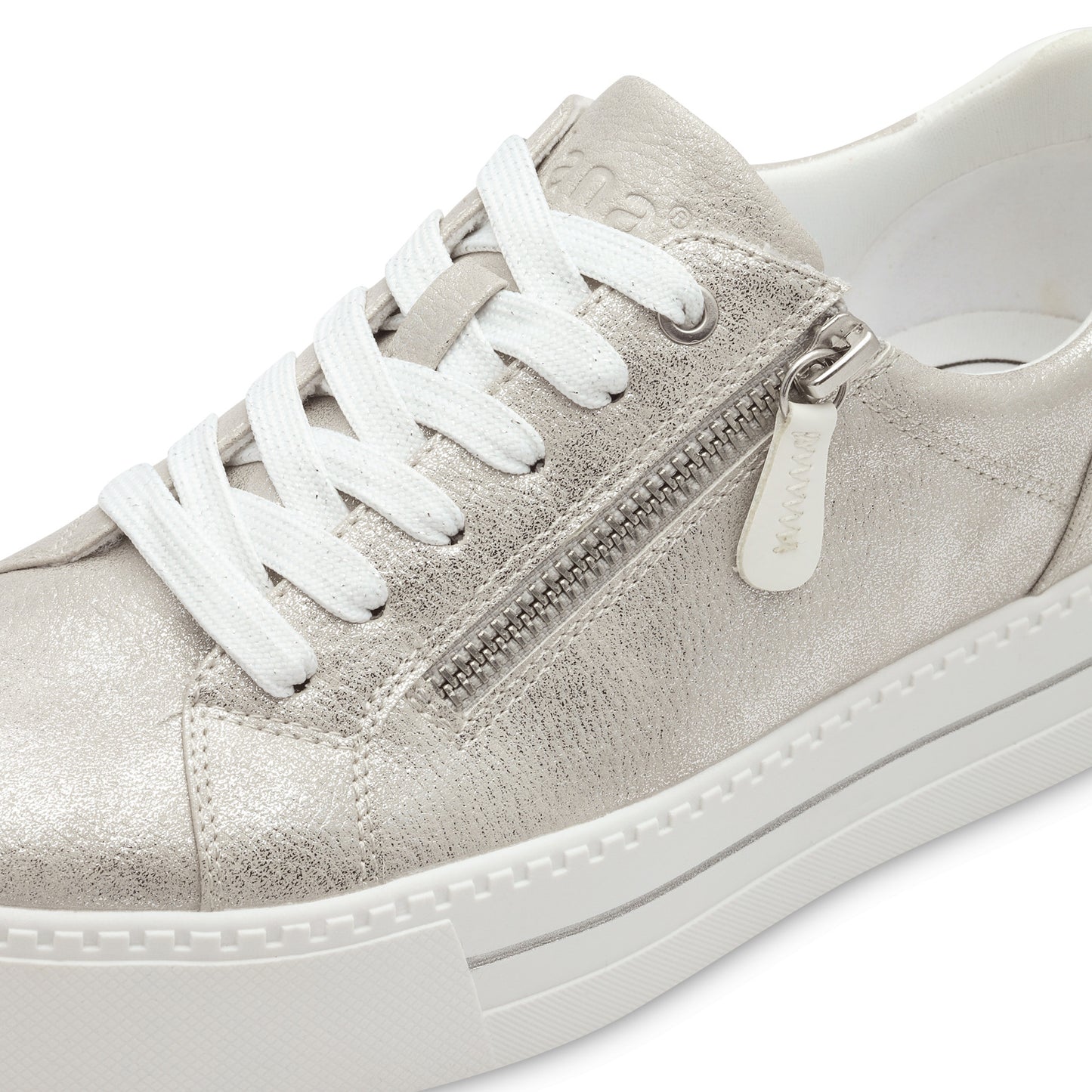 Jana Shoes 8-23767-43 941 Silver Trainers with Zip
