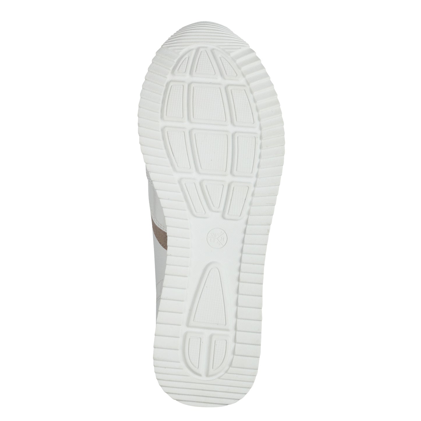 Jana Shoes 8-23774-43 152 White & Rose Gold Sneakers with Zip