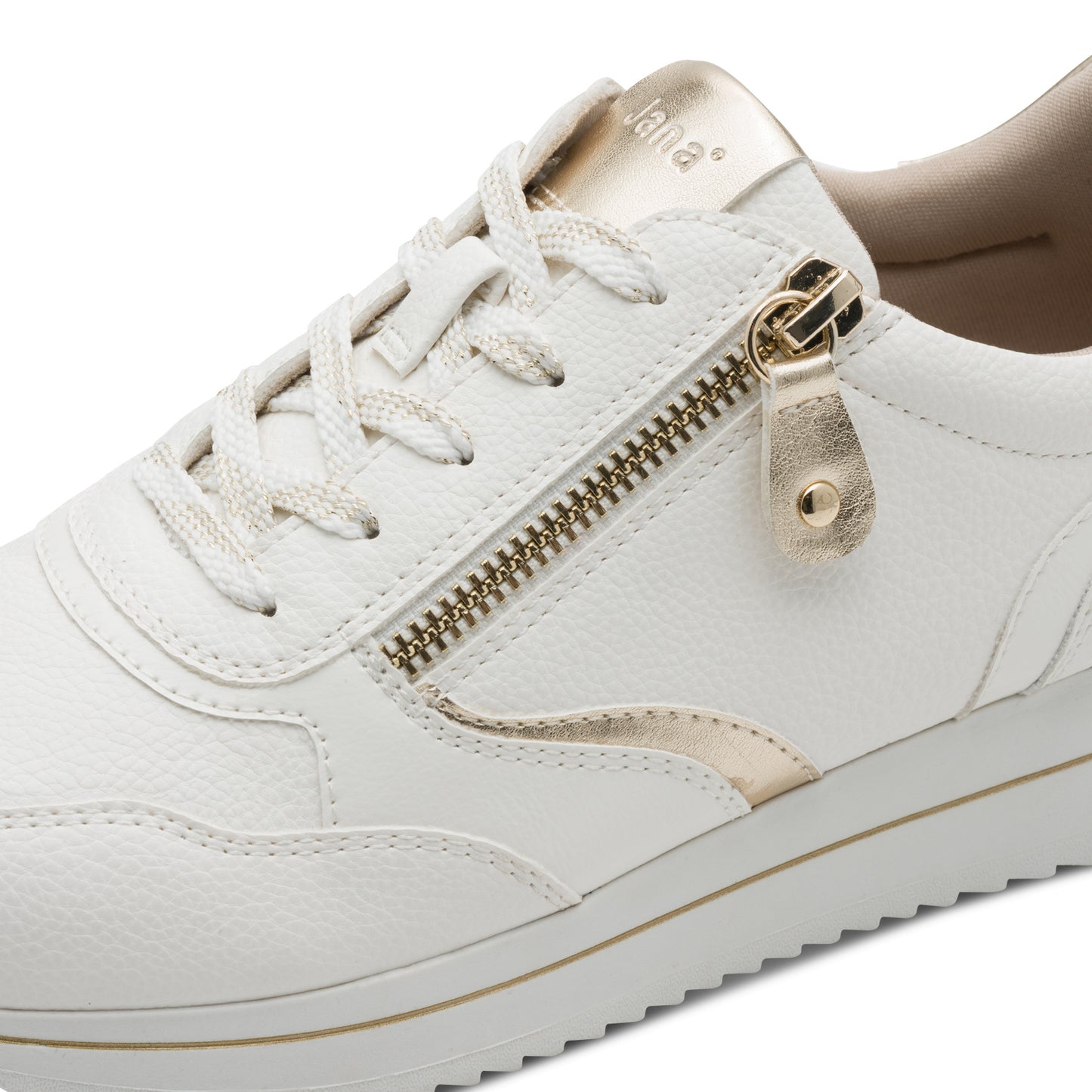 Jana Shoes 8-23774-43 196 White/Gold Trainers