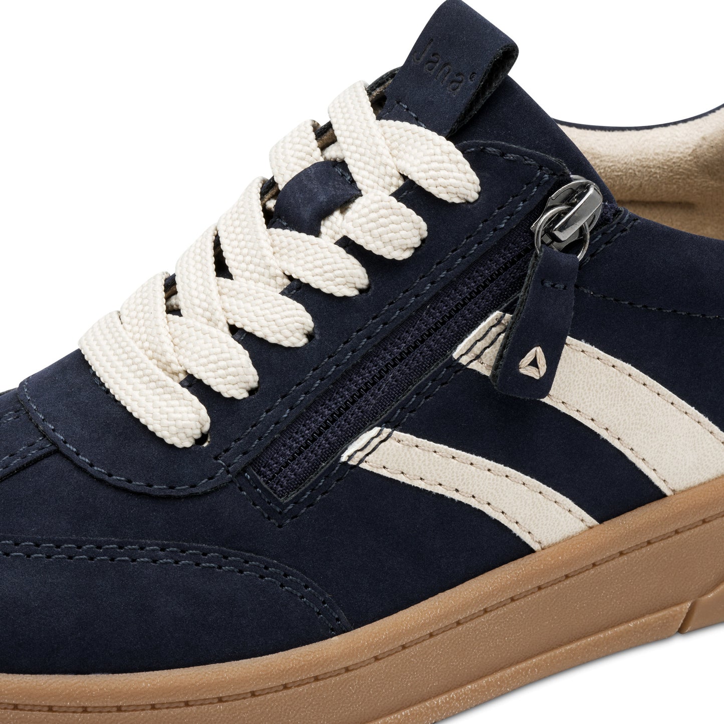 Jana Shoes 8-23784-44 890 H Fit Navy Combi Trainers - Vegan