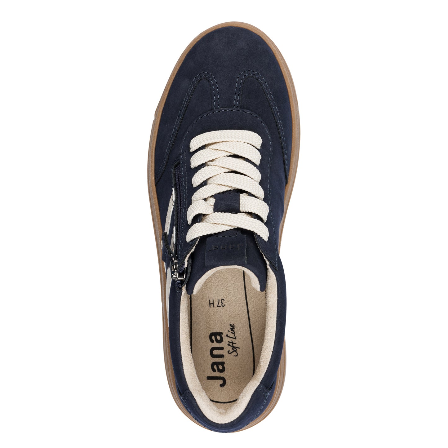 Jana Shoes 8-23784-44 890 H Fit Navy Combi Trainers - Vegan