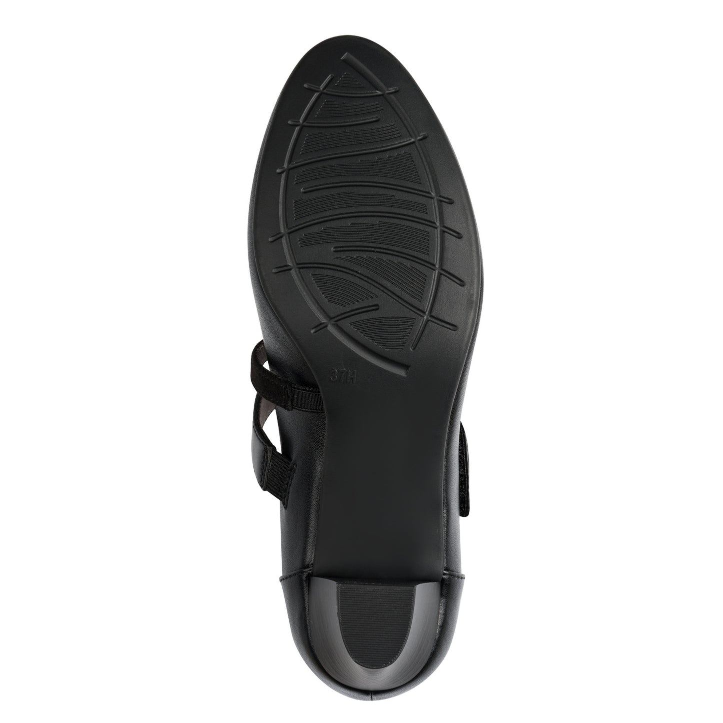 Jana Shoes 8-24465-43 001 H Fit Black Velcro Block Heels - Vegan