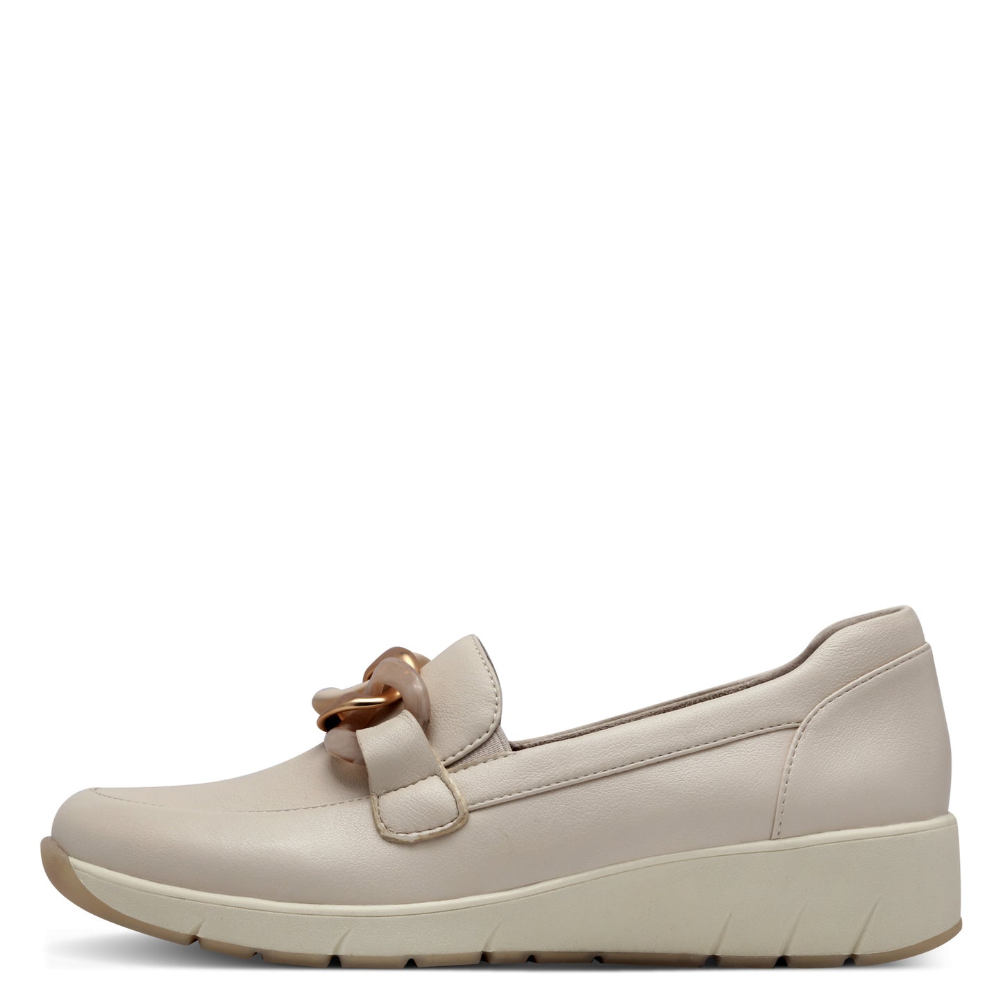 Jana Shoes 8-24669-44-400 Beige Slip On Moccasins