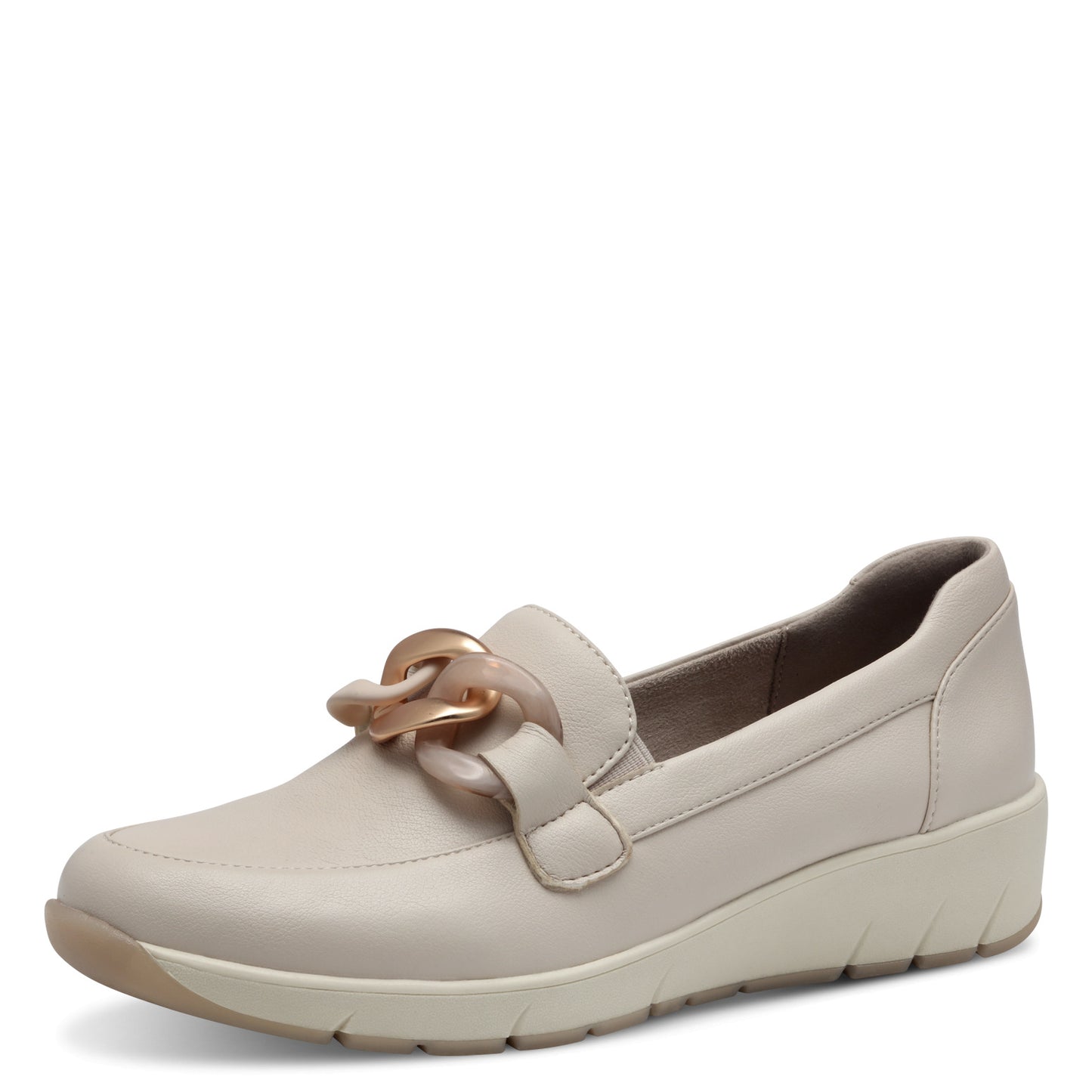 Jana Shoes 8-24669-44-400 Beige Slip On Moccasins