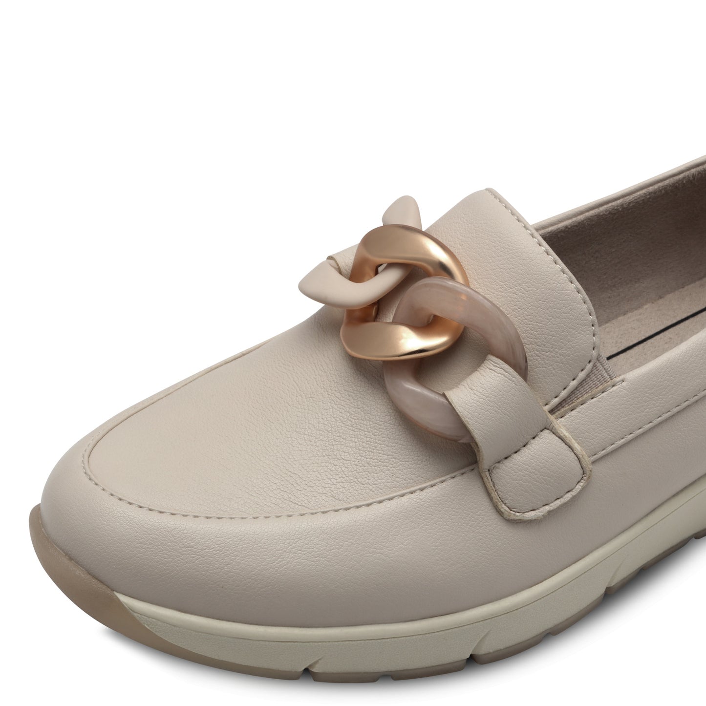 Jana Shoes 8-24669-44-400 Beige Slip On Moccasins