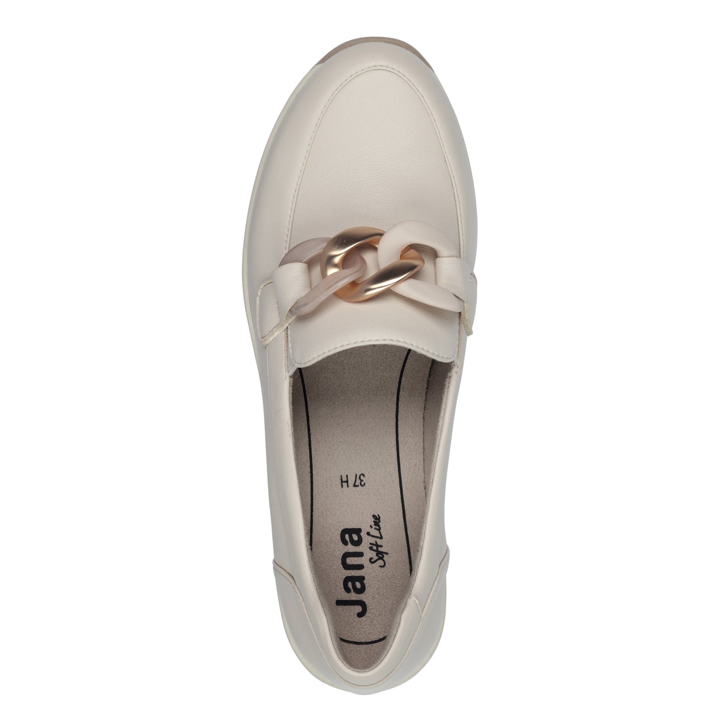Jana Shoes 8-24669-44-400 Beige Slip On Moccasins
