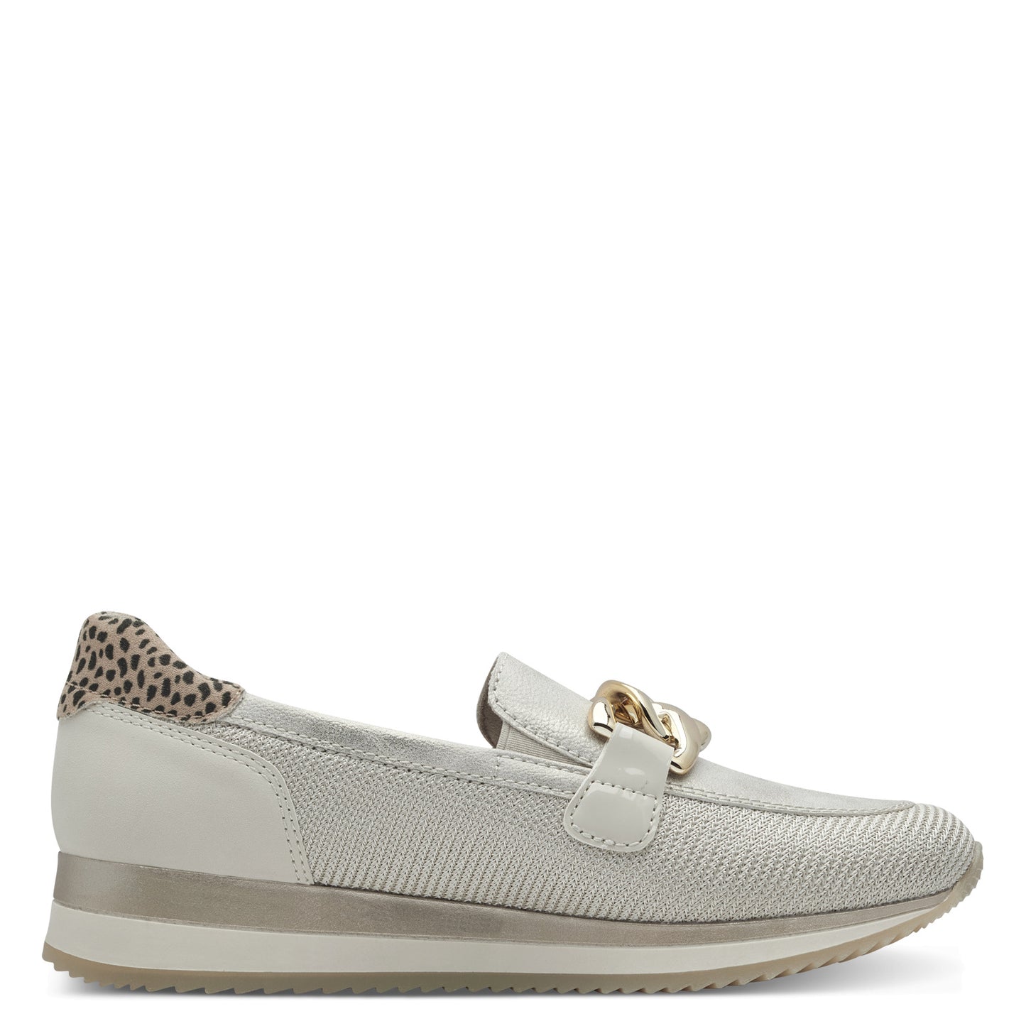 Jana Shoes 8-24766-42-499 Beige/Gold Slip On Moccasins