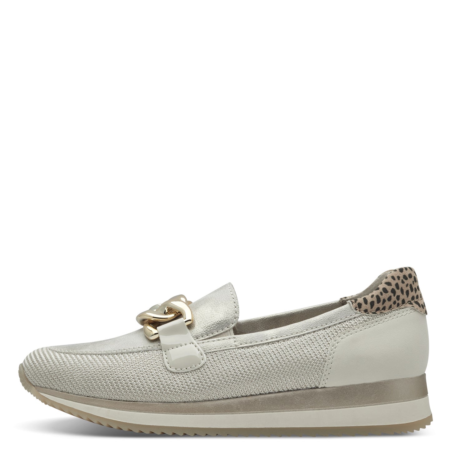 Jana Shoes 8-24766-42-499 Beige/Gold Slip On Moccasins