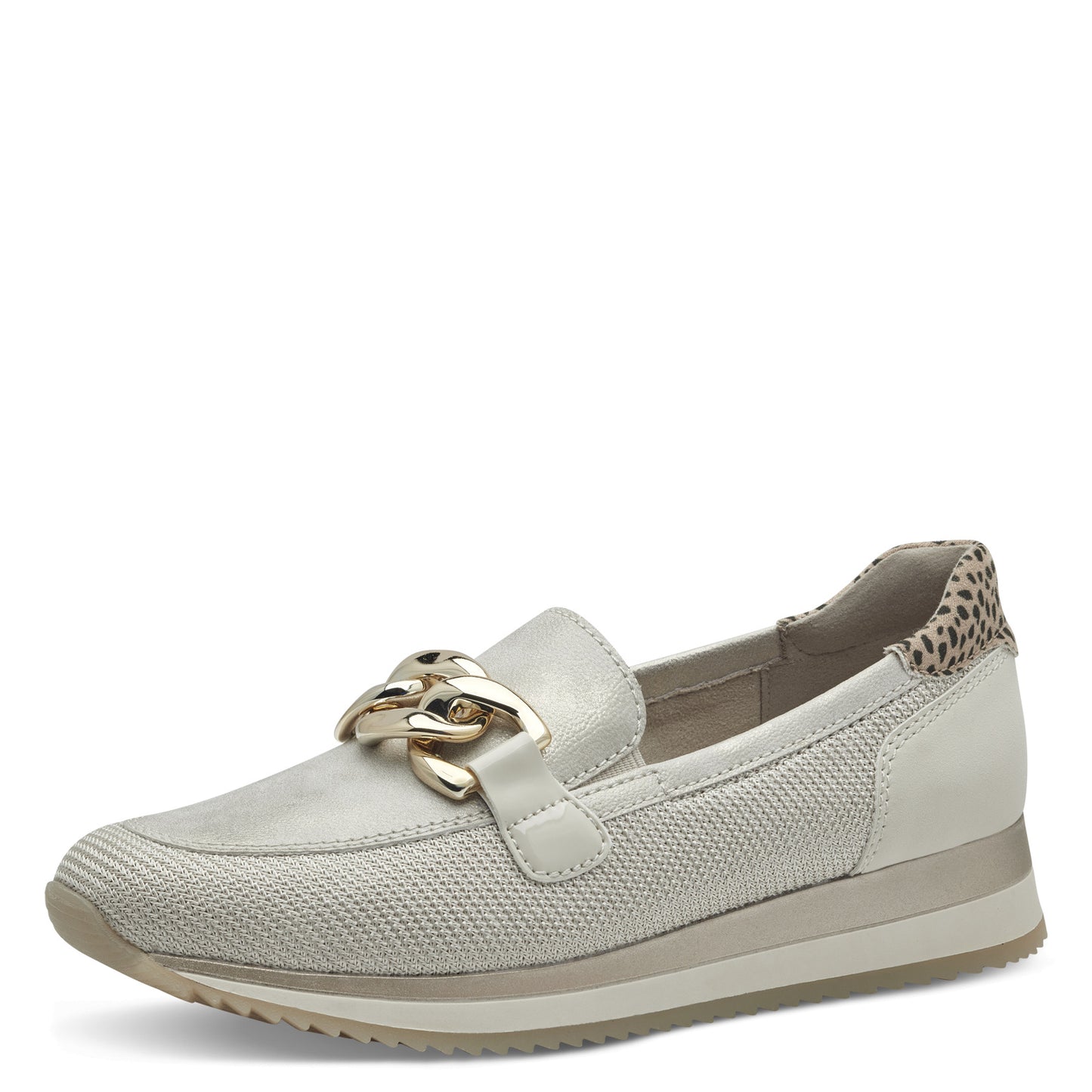 Jana Shoes 8-24766-42-499 Beige/Gold Slip On Moccasins