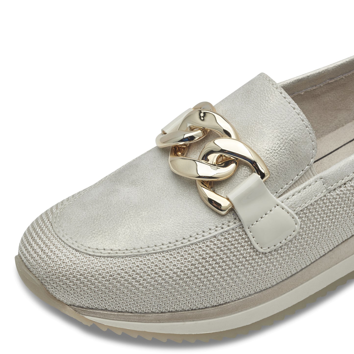 Jana Shoes 8-24766-42-499 Beige/Gold Slip On Moccasins