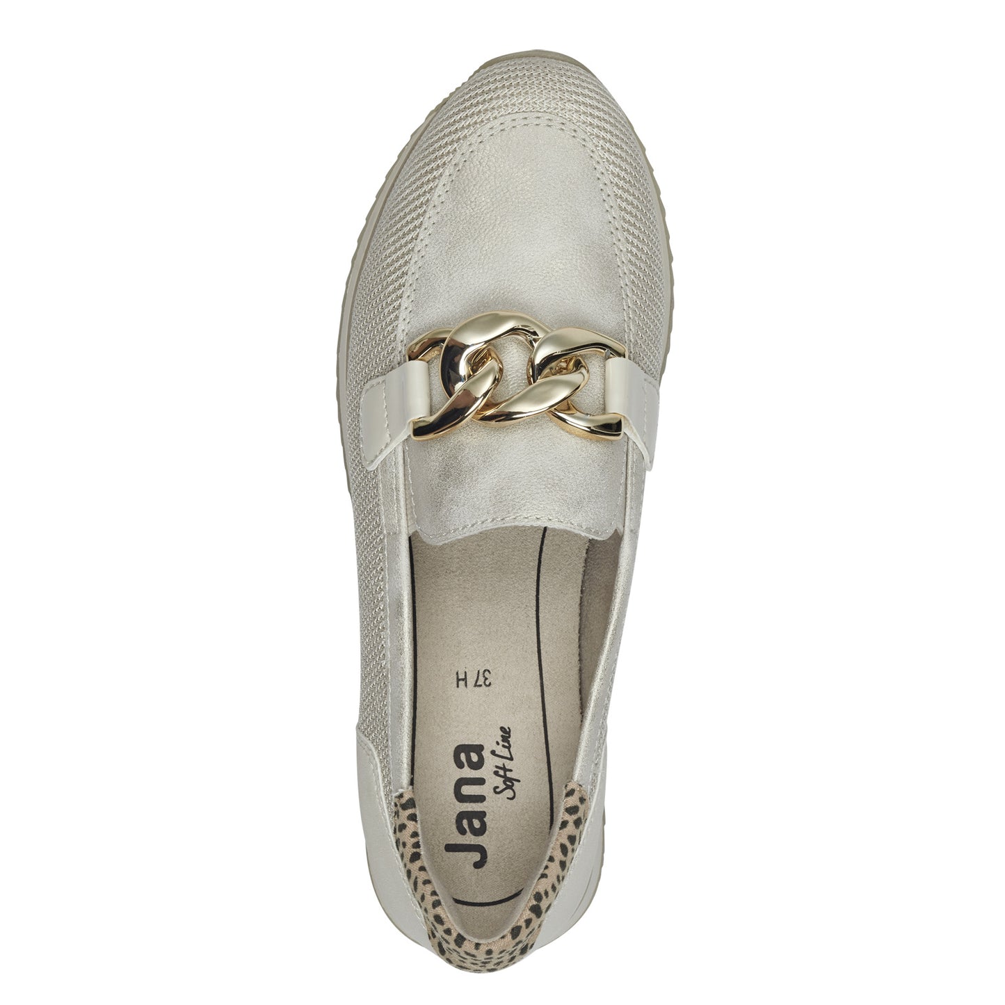 Jana Shoes 8-24766-42-499 Beige/Gold Slip On Moccasins