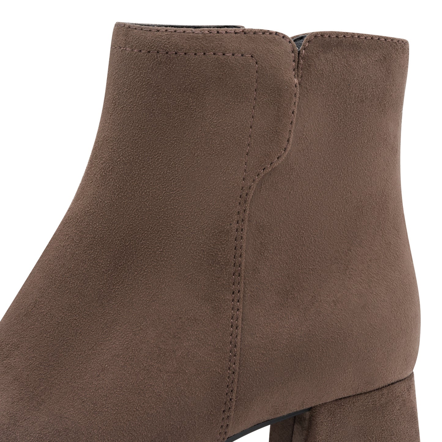 Jana Shoes 8-25364-47 231 Stone Brown Block Heel Boots - Vegan