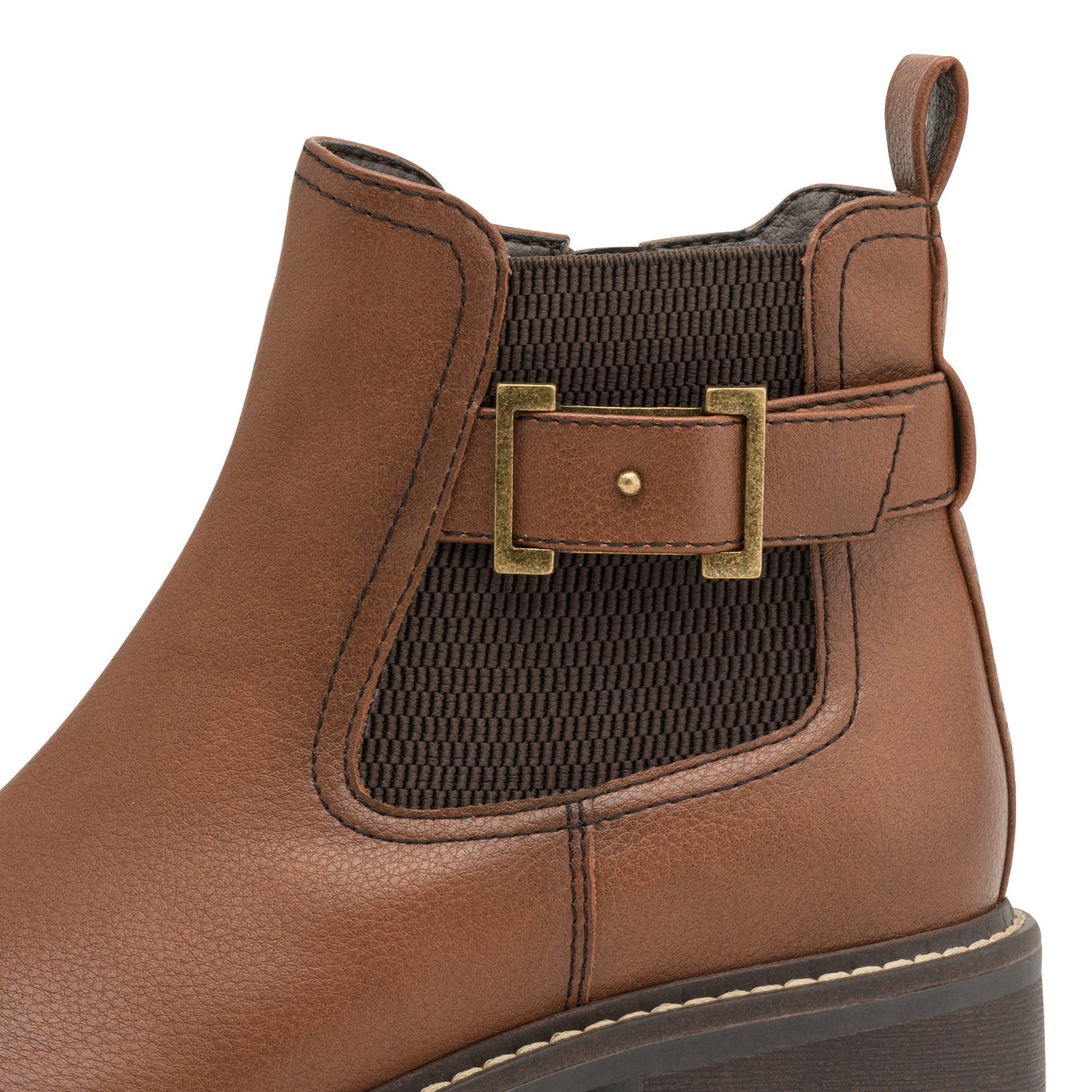Jana Shoes 8-25486-45 305 H Fit Tan Cognac Chelsea Boots