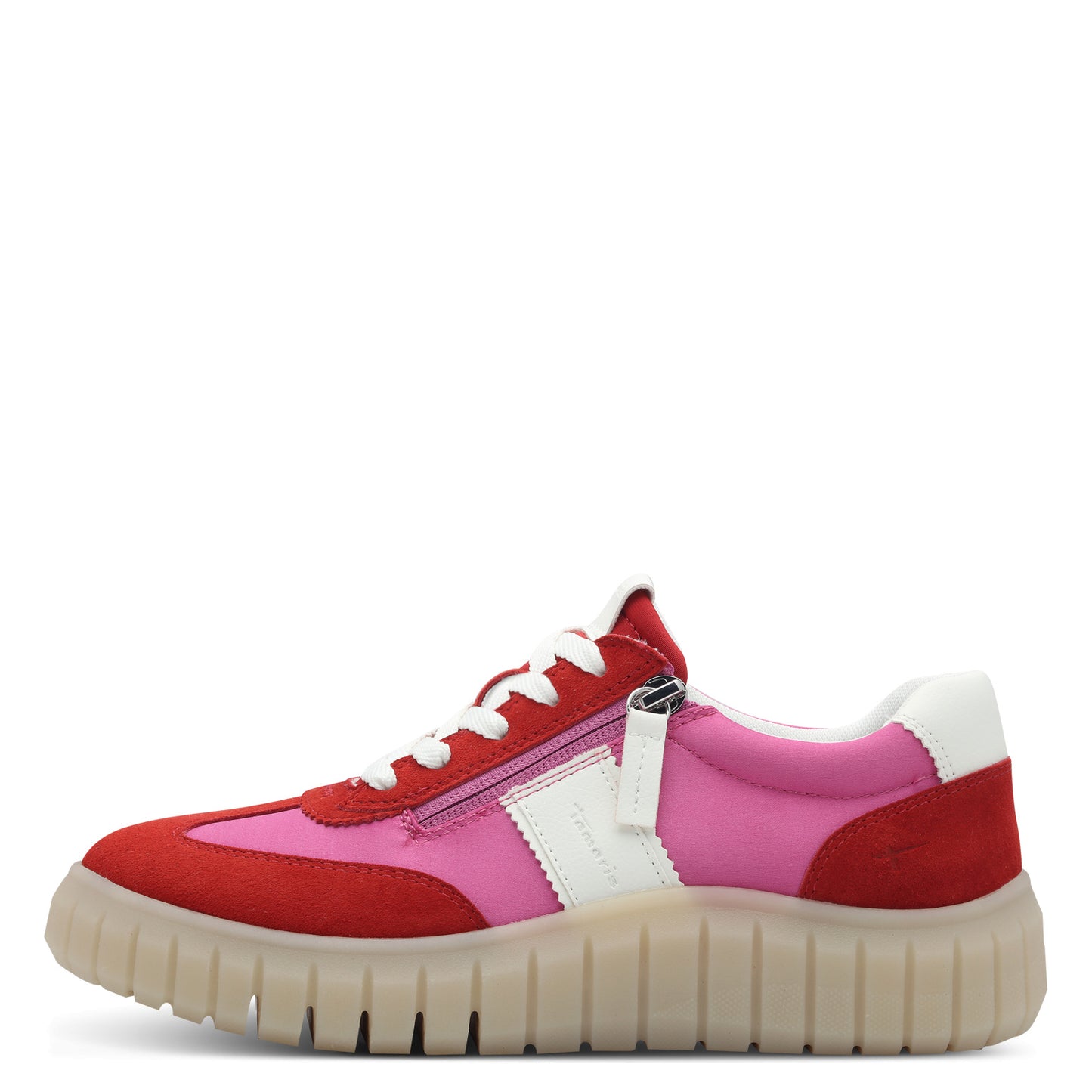 Tamaris Comfort 8-83719-44-507 Red/Fuchsia Pink Trainers with Zip