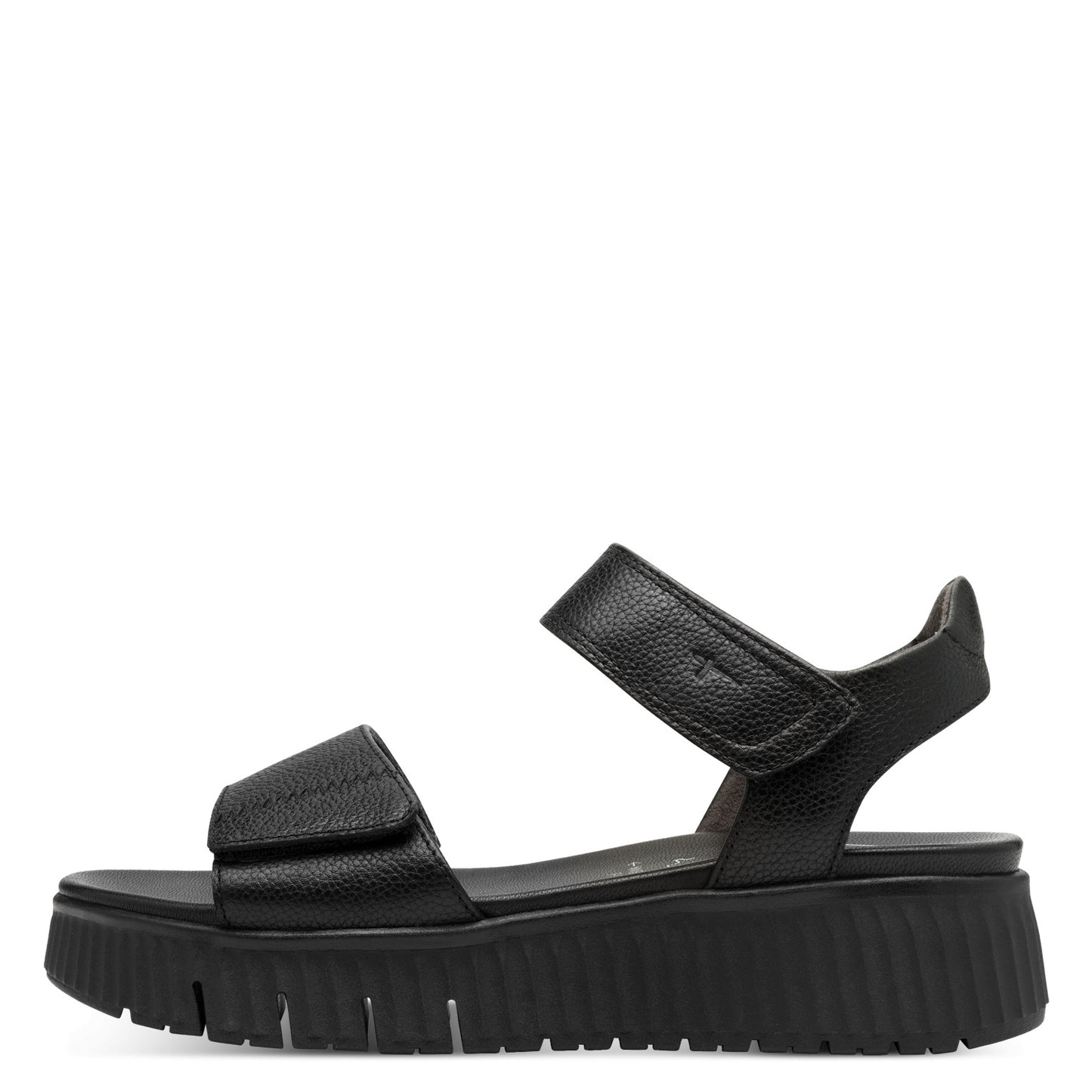 Tamaris Comfort 8-88720-44-001 Black Velcro Sandals with Slingback Strap