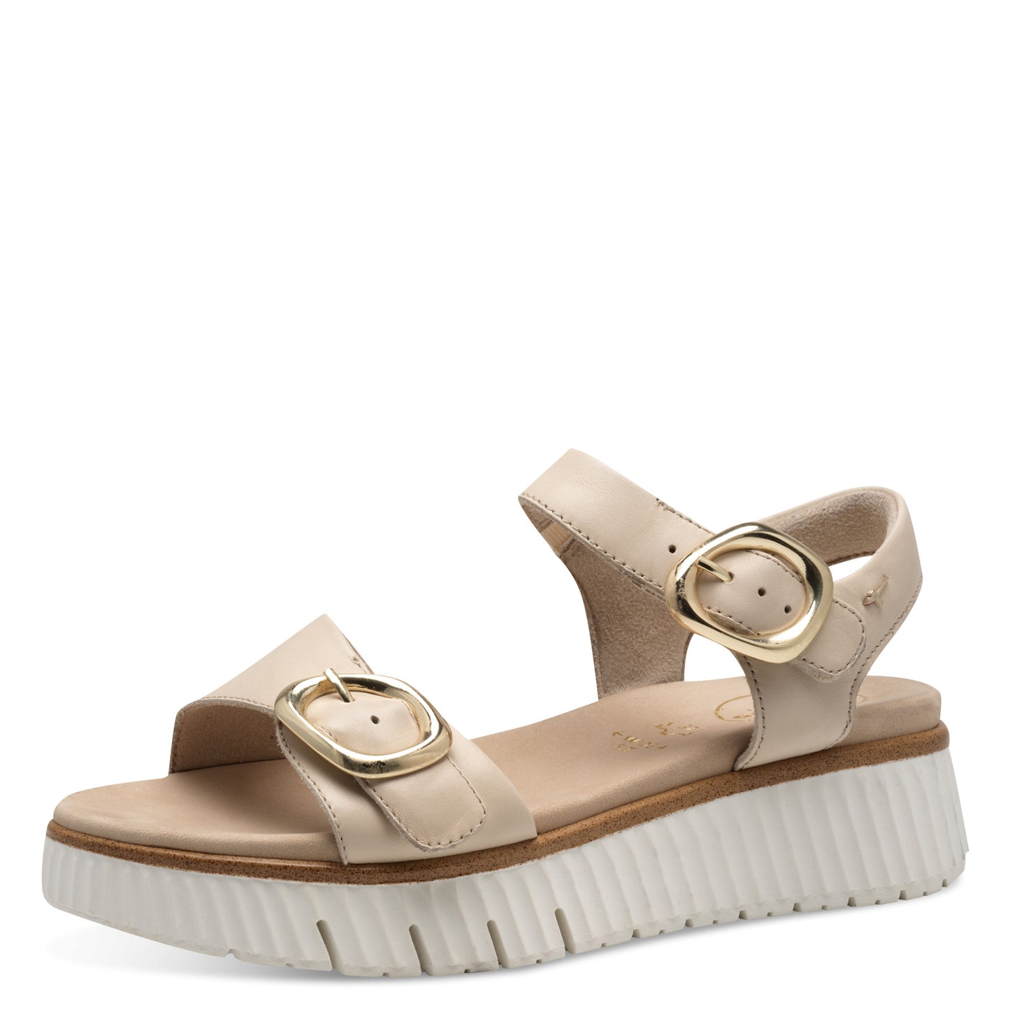 Tamaris Comfort 8-88721-44-411 Beige Sandals with Slingback Strap