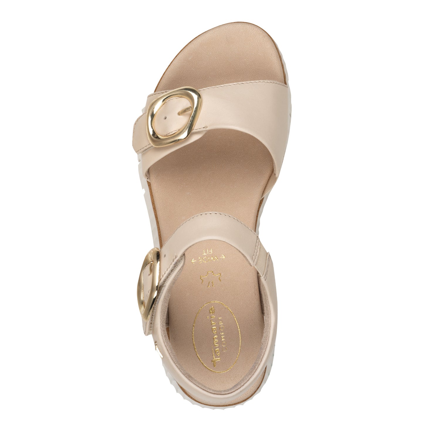 Tamaris Comfort 8-88721-44-411 Beige Sandals with Slingback Strap